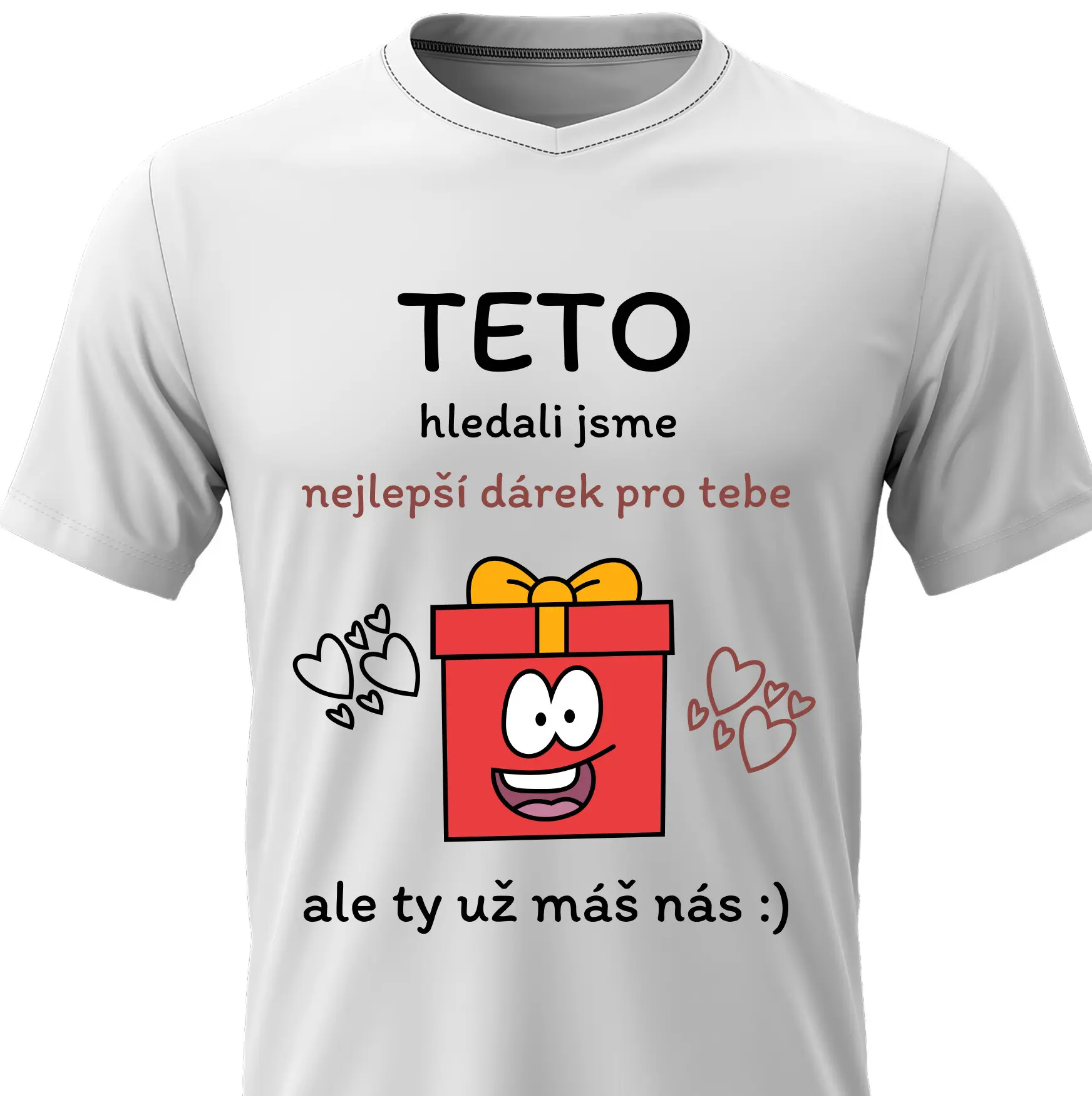 Dámské bavlněné tričko s potiskem - NEJLEPŠÍ DÁREK PRO TETU - bílé Velikost