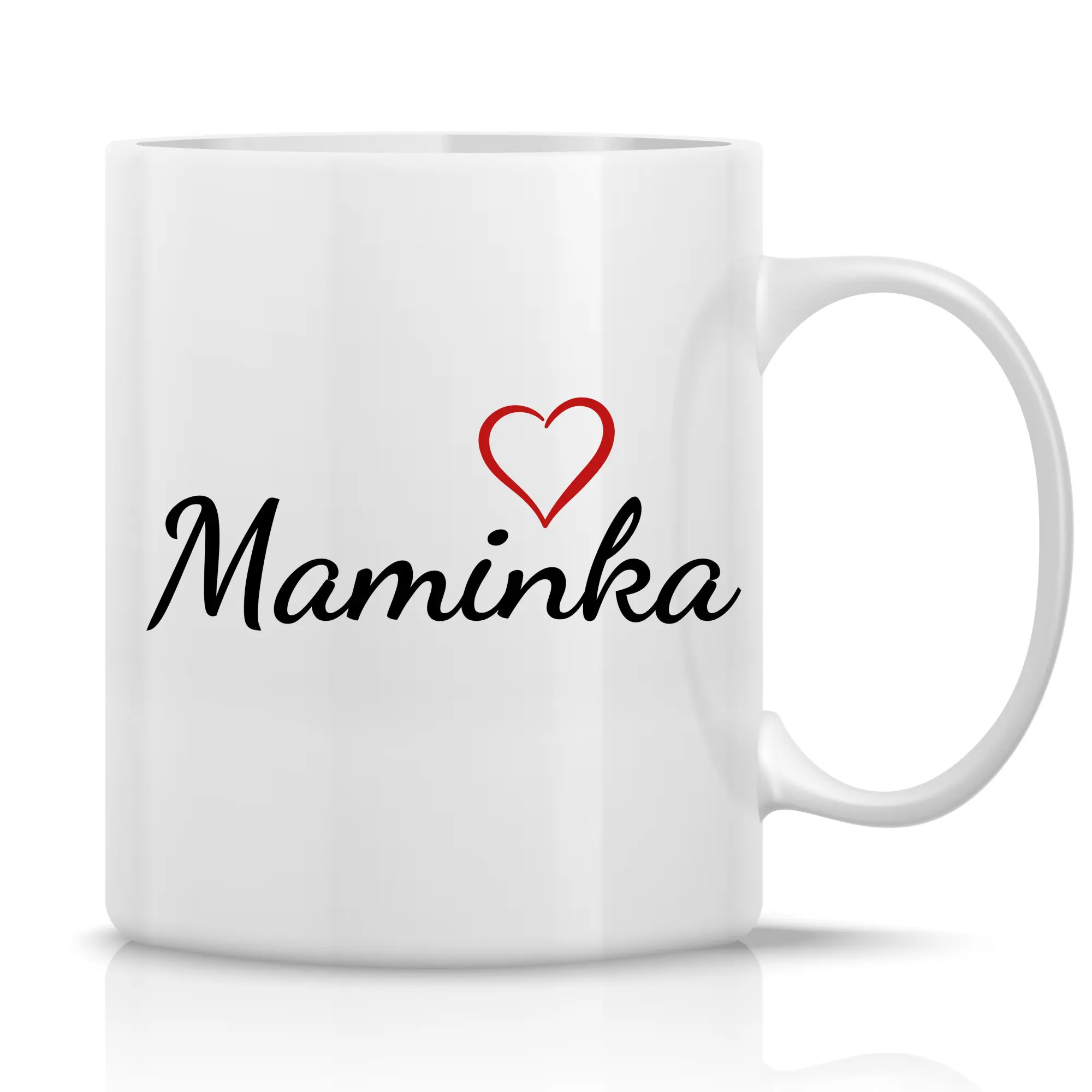 MAMINKA - klasický bílý keramický hrníček 300 ml