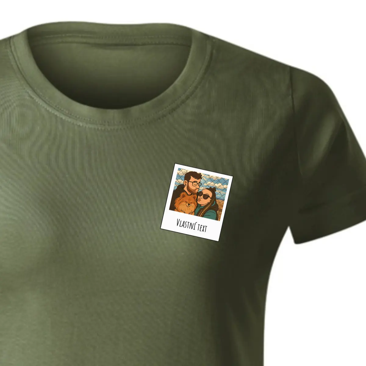 Personalizované dámské tričko s polaroidem