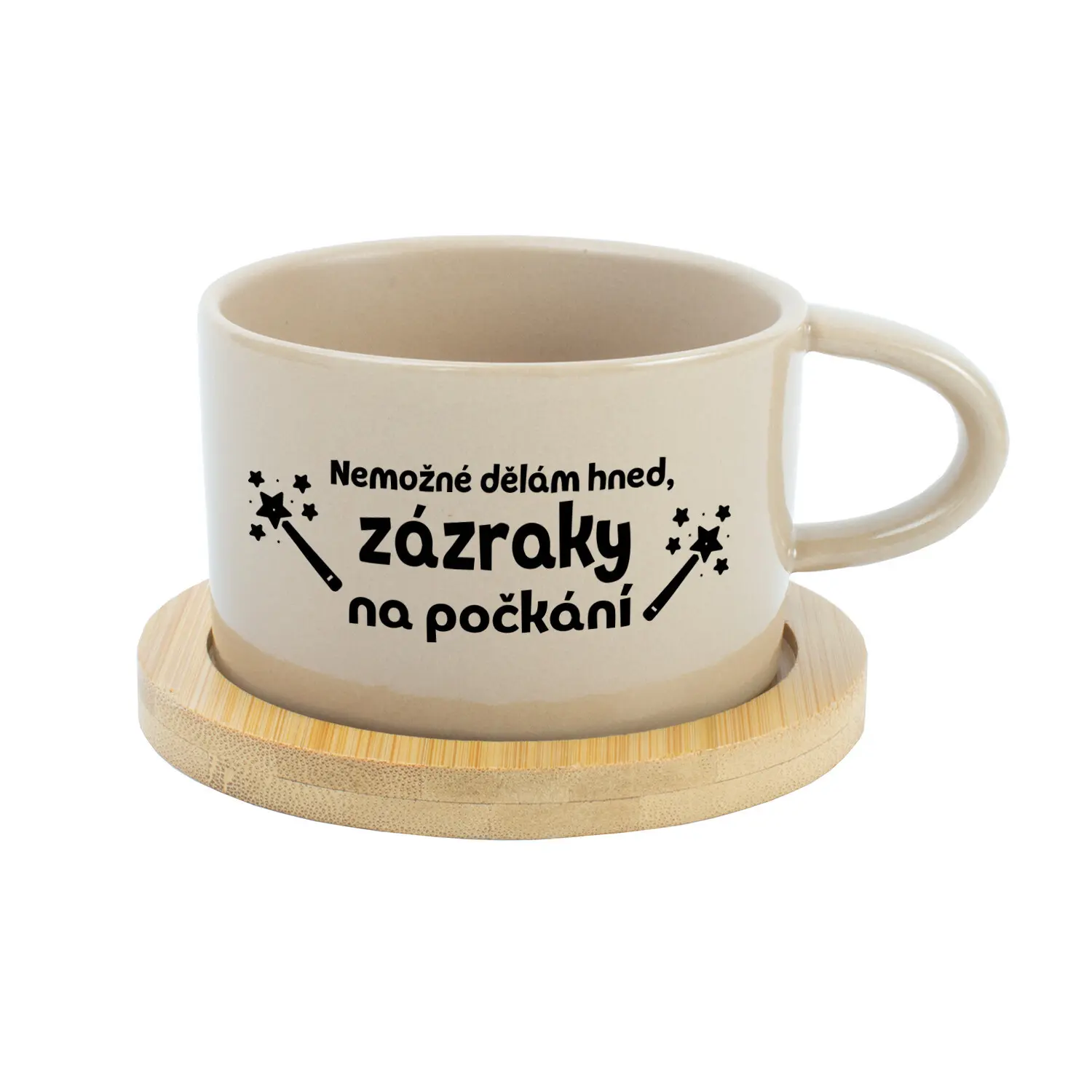 NEMOŽNÉ DĚLÁM HNED, ZÁZRAKY NA POČKÁNÍ - krémový hrníček makronka 200 ml