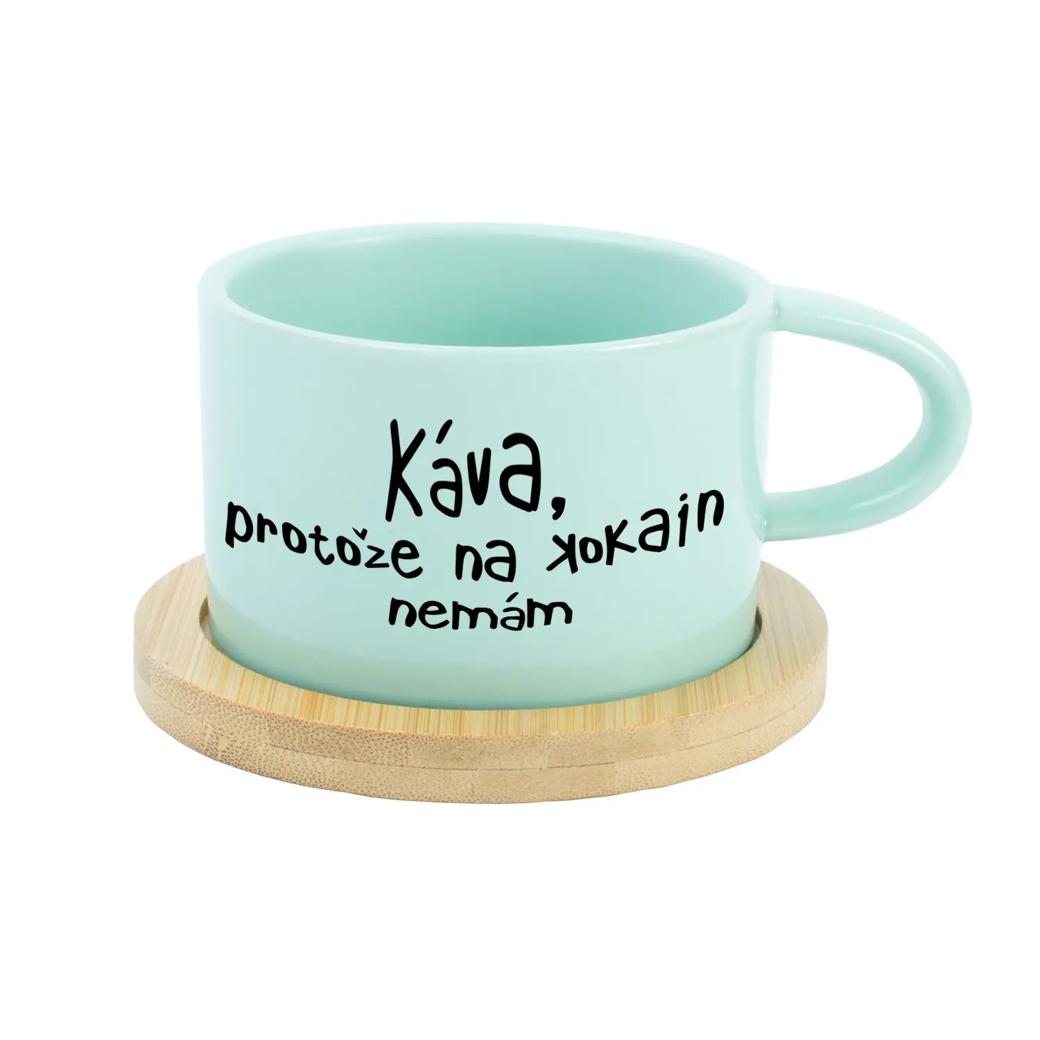 KÁVA, PROTOŽE NA KOKAIN NEMÁM - mint hrníček makronka 200 ml