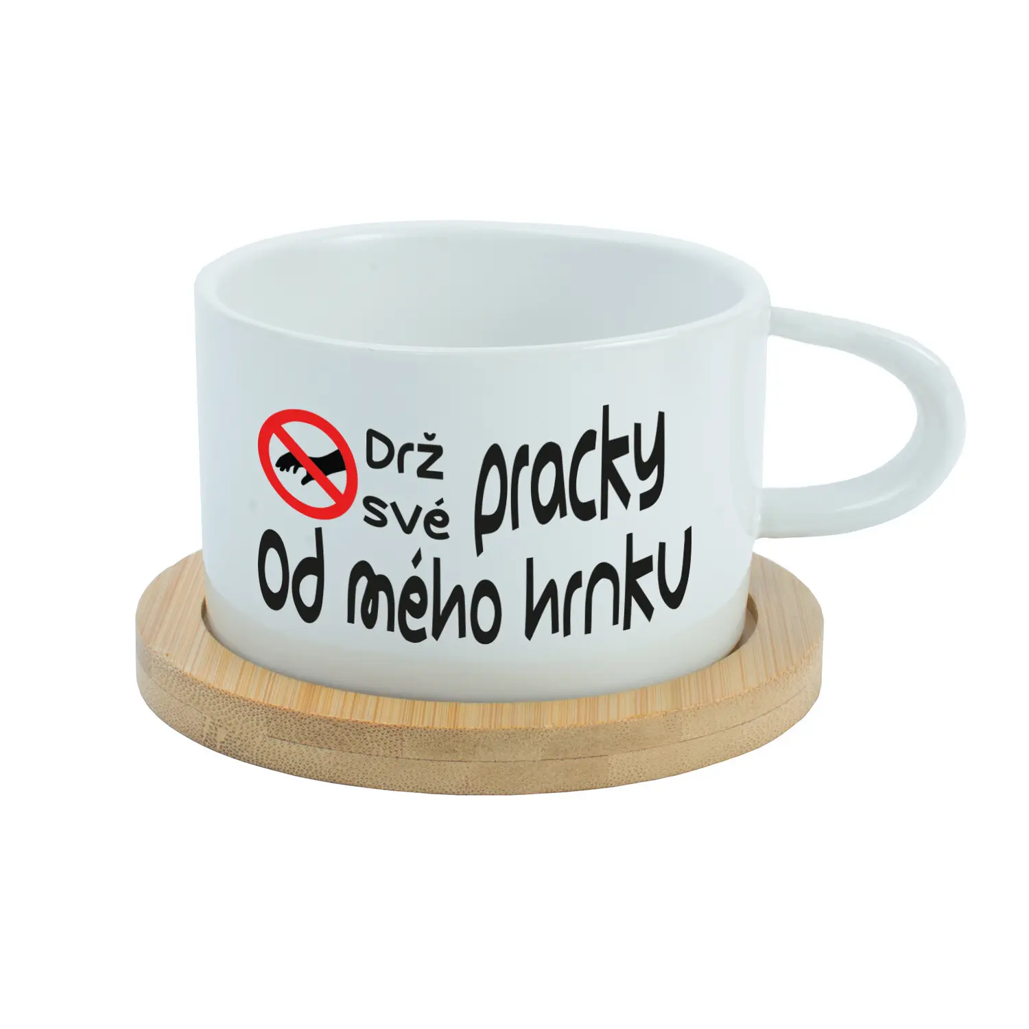 DRŽ SVÉ PRACKY OD MÉHO HRNKU - bílý hrníček makronka 200 ml