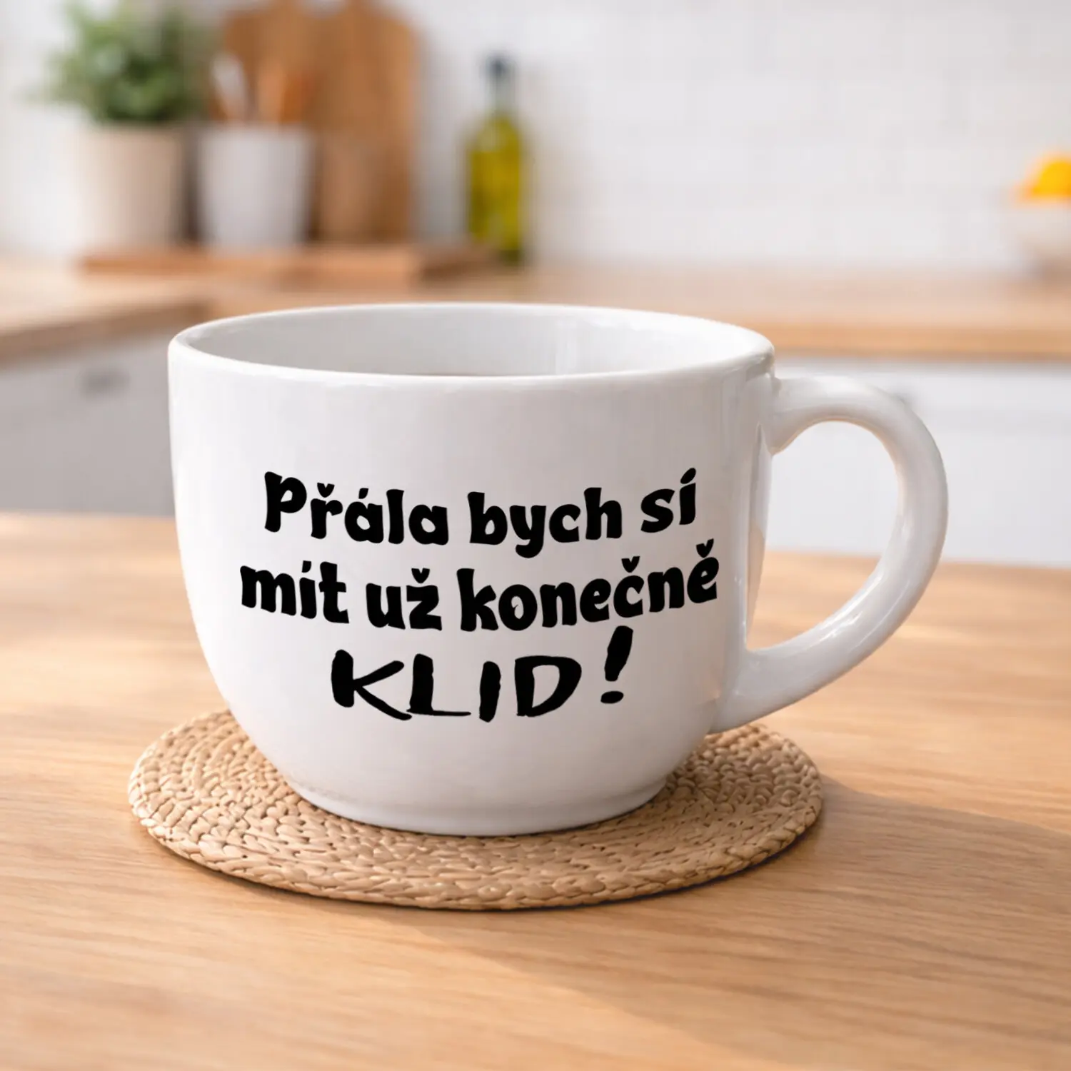 PŘÁLA BYCH SI MÍT UŽ KONEČNĚ KLID! - MEGA XXL keramický hrnek 1000 ml