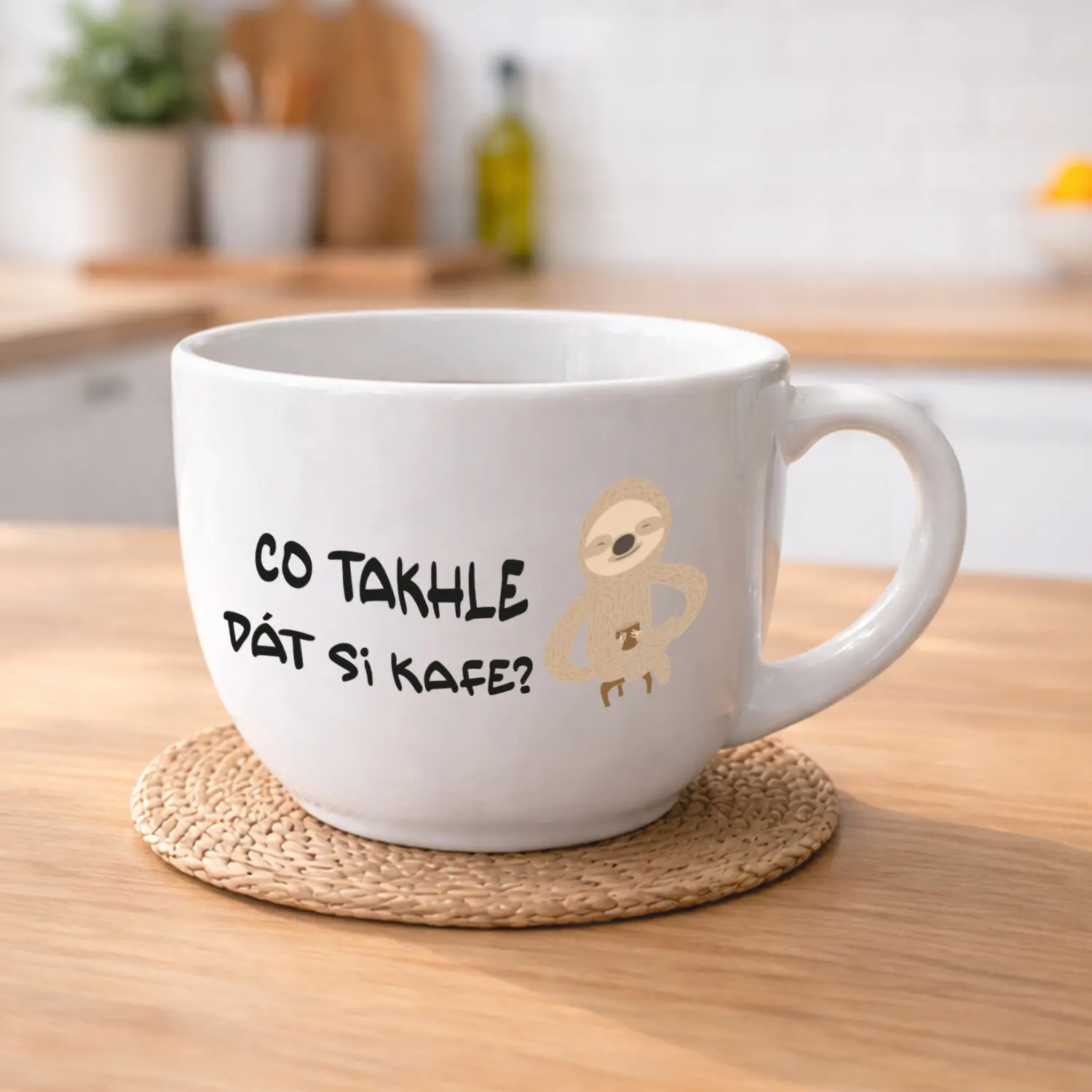 CO TAKHLE DÁT SI KAFE? - MEGA XXL keramický hrnek 1000 ml