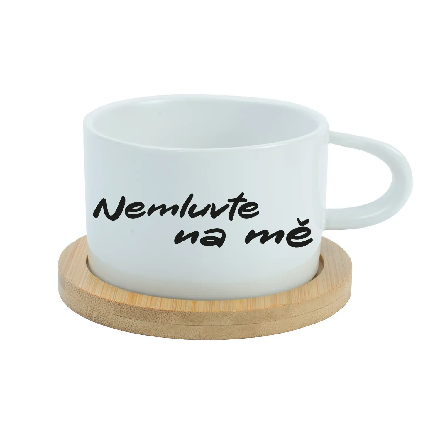 NEMLUVTE NA MĚ - bílý hrníček makronka 200 ml