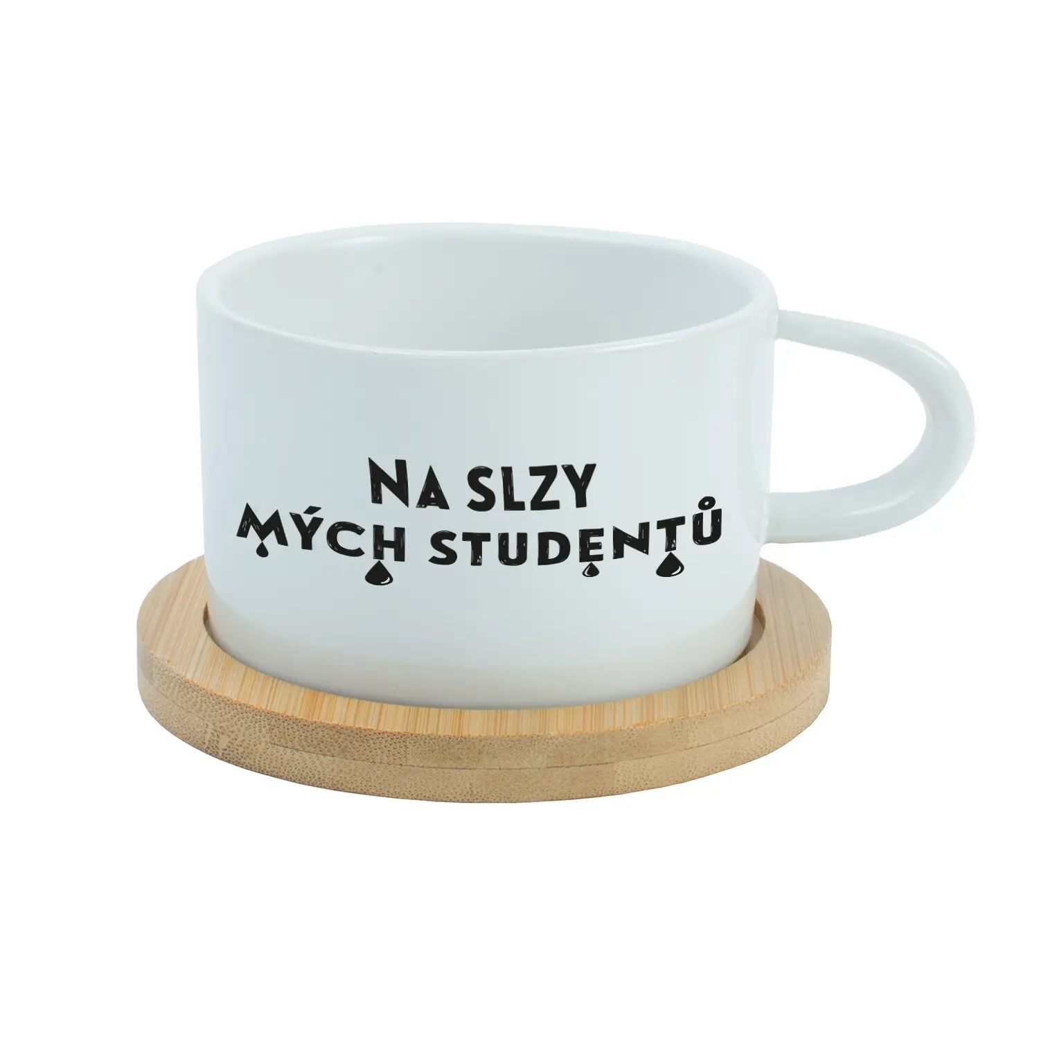 NA SLZY MÝCH STUDENTŮ - bílý hrníček makronka 200 ml
