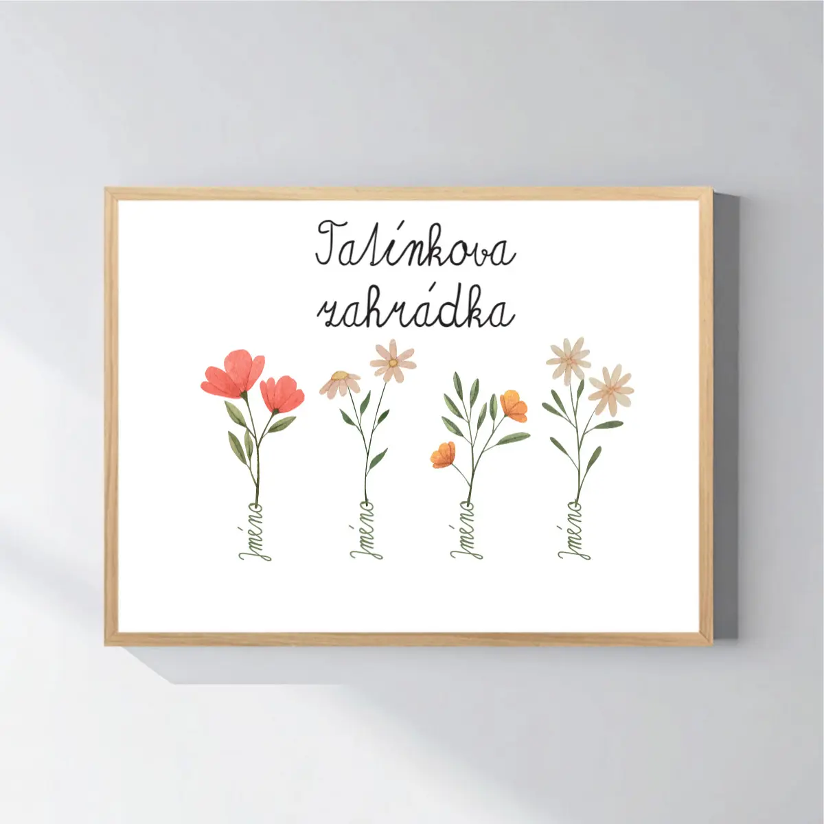 Personalizovaný magický fotoobraz v rámu - 40x50 - květinová zahrádka
