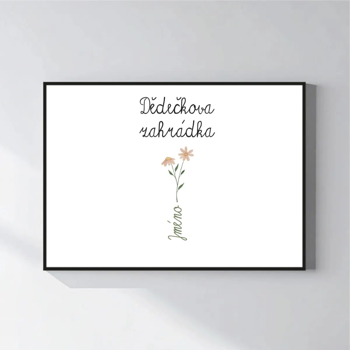 Personalizovaný magický fotoobraz v rámu - 50x70 - květinová zahrádka