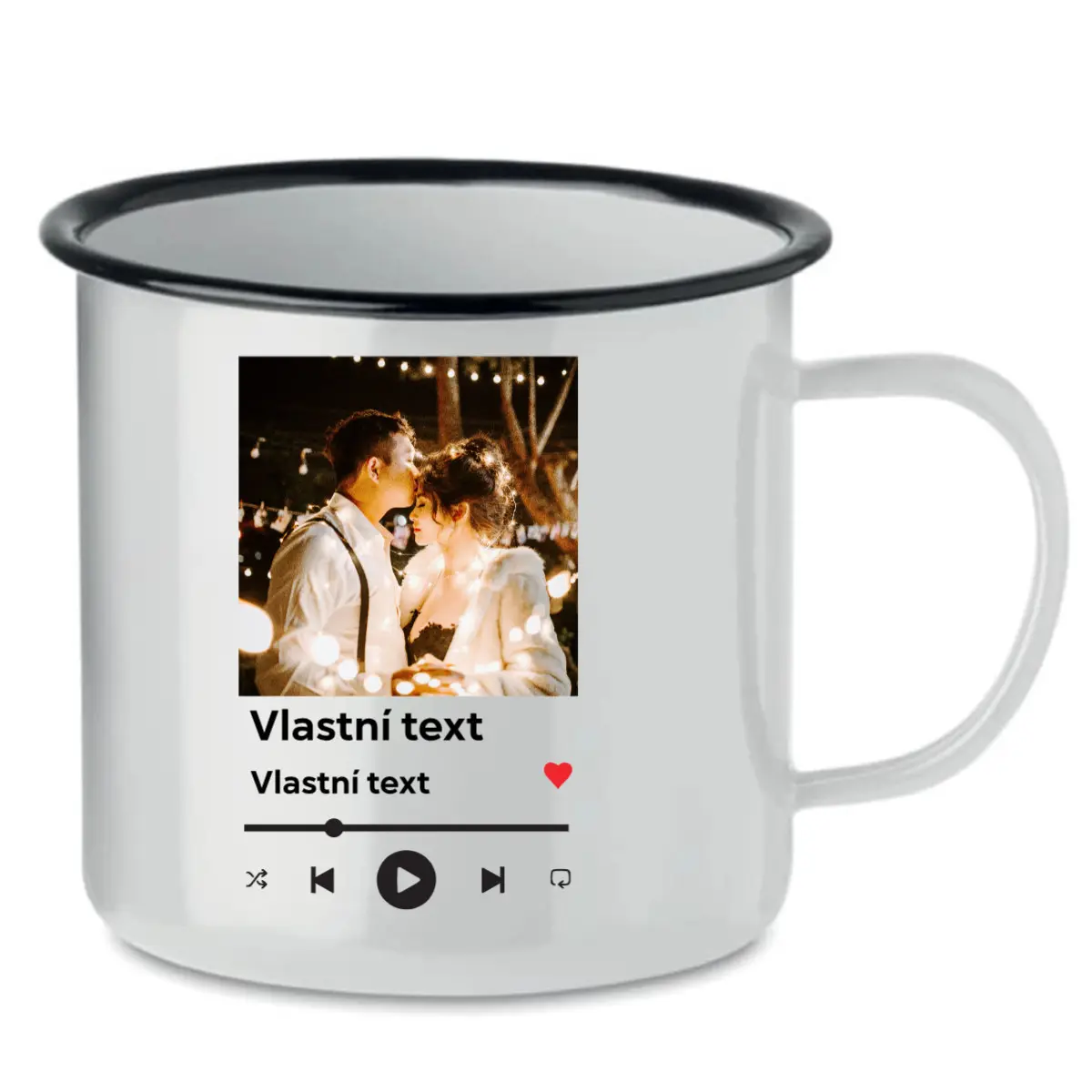 Personalizovaný retro plecháček s motivem přehrávače