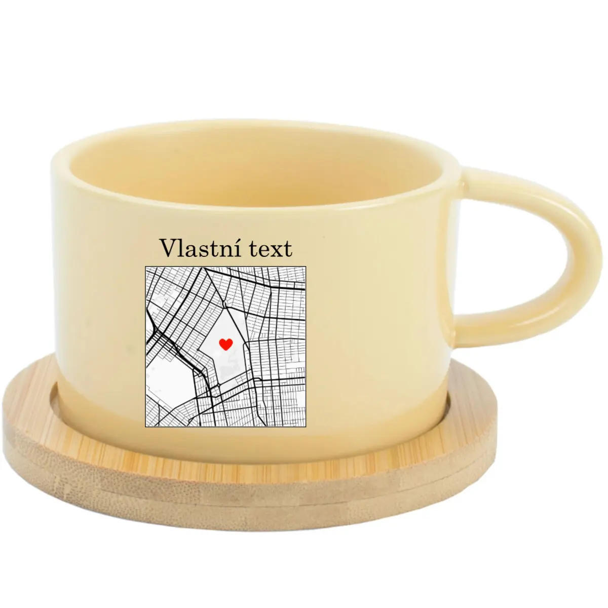Personalizovaný keramický hrníček "MAKRONKA" s mapou