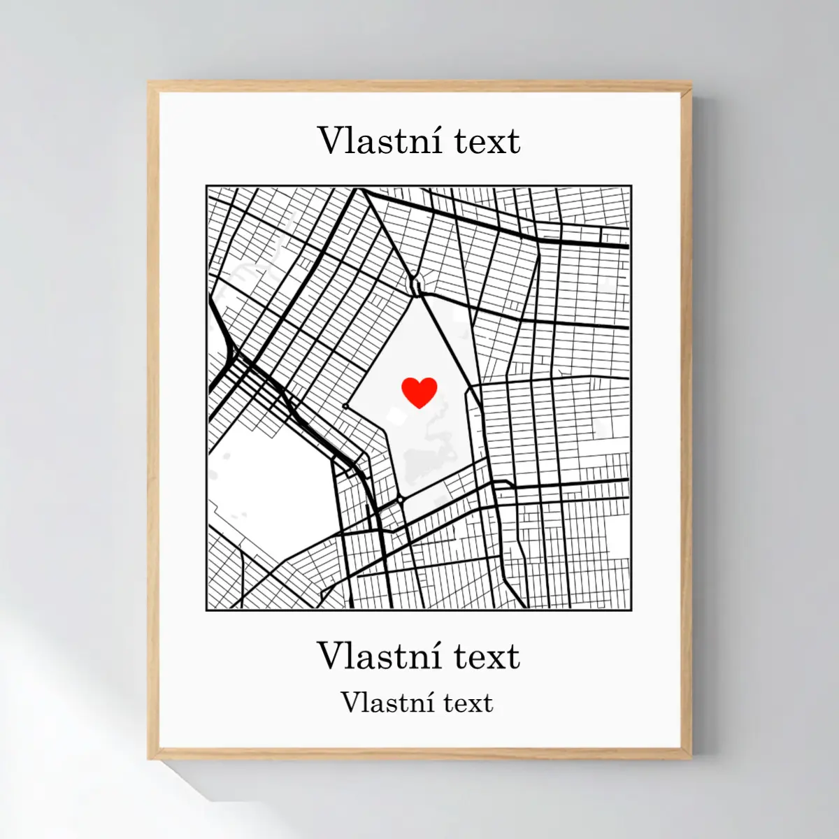 Personalizovaný magický fotoobraz v rámu - 40x50 - mapa