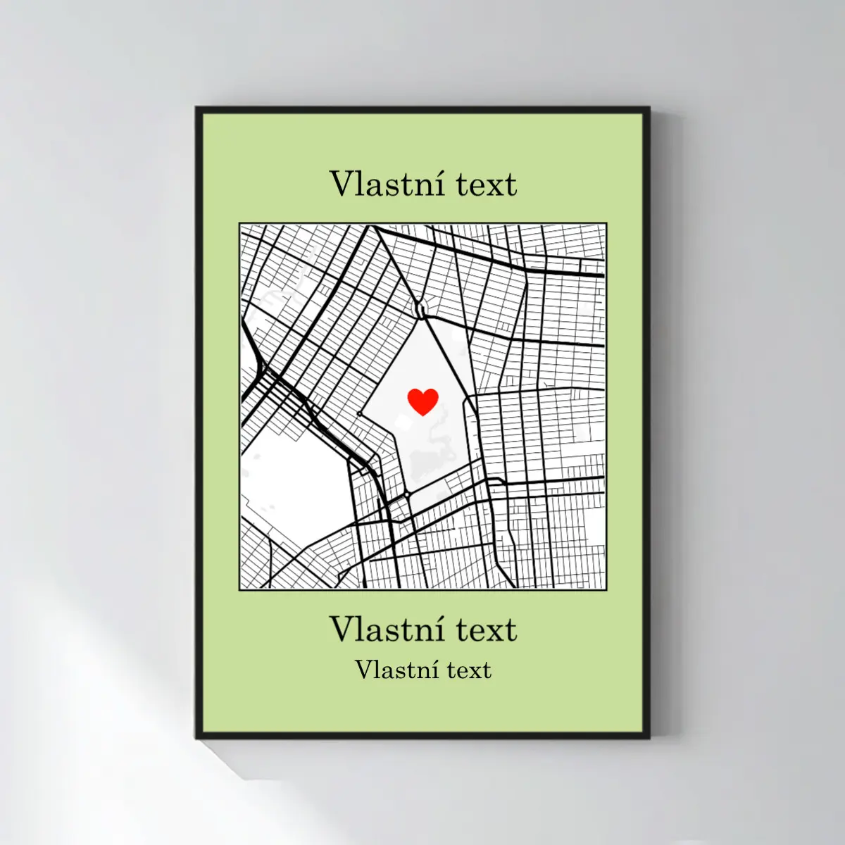 Personalizovaný magický fotoobraz v rámu - 50x70 - mapa