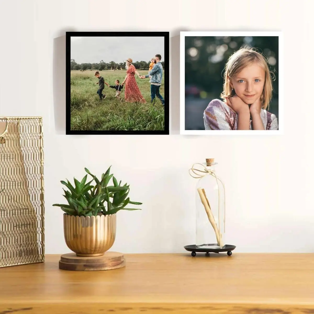Personalizovaný magický fotoobraz v rámu - 2x čtverec 20x20 - fotografie