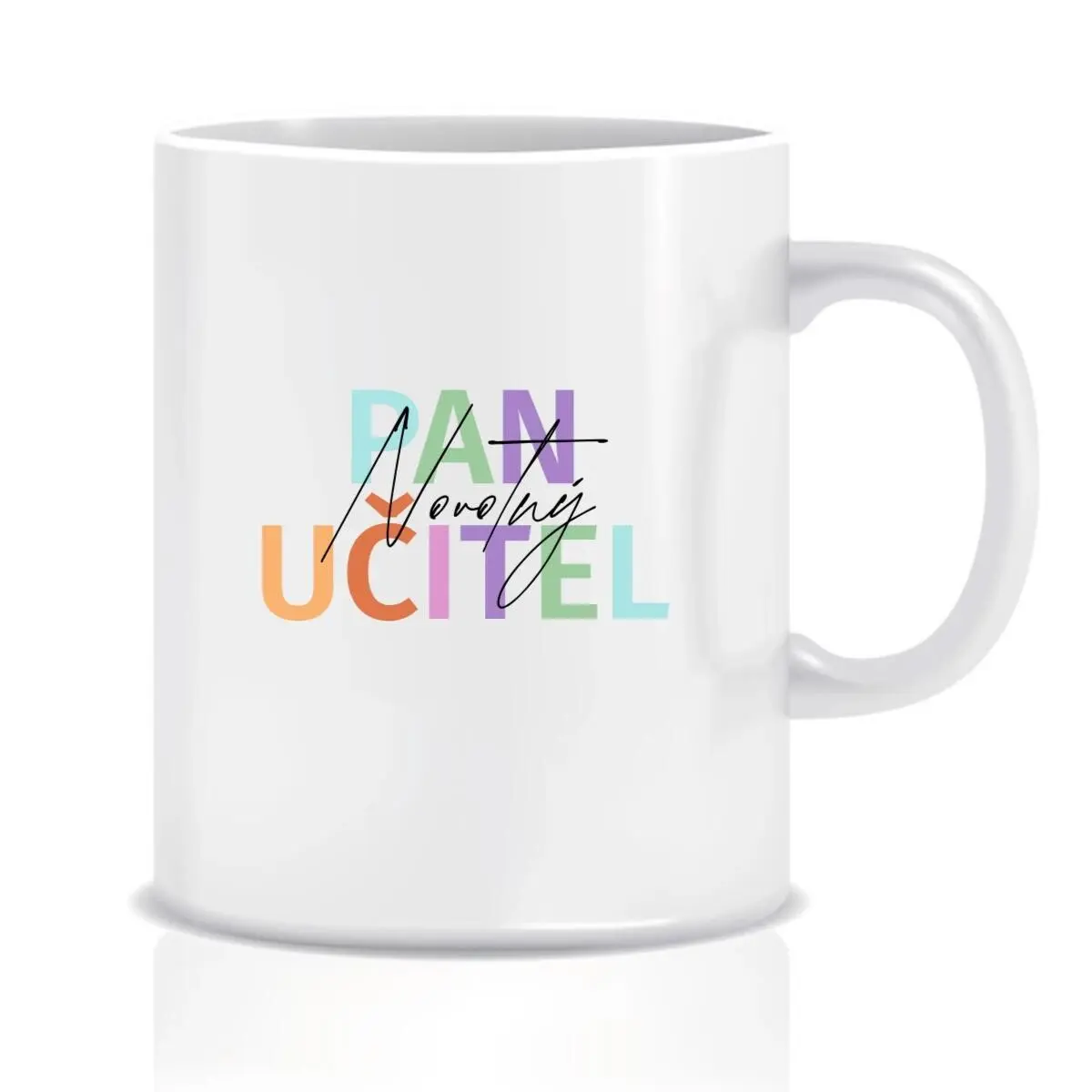 Personalizovaný klasický bílý keramický hrníček 300 ml pro paní učitelku/pana učitele