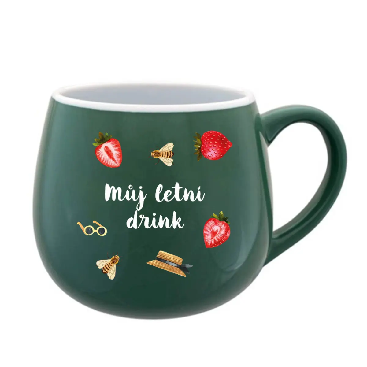 Personalizovaný keramický buclatý hrneček s letním mixem