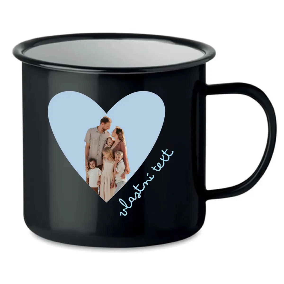 Personalizovaný retro plecháček s výřezem fotky na podkladu