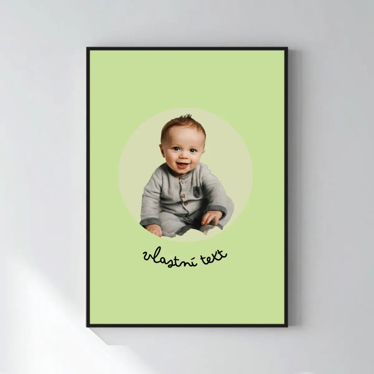 Personalizovaný magický fotoobraz v rámu - 50x70 - výřez fotky na podkladu