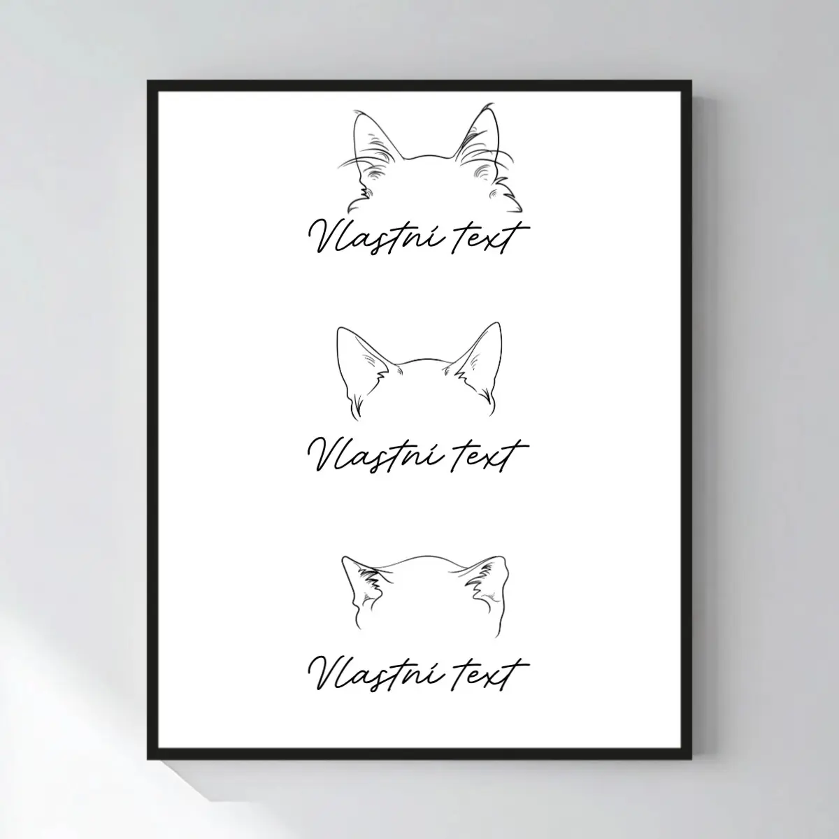 Personalizovaný magický fotoobraz v rámu - 40x50 - zvířecí ouška
