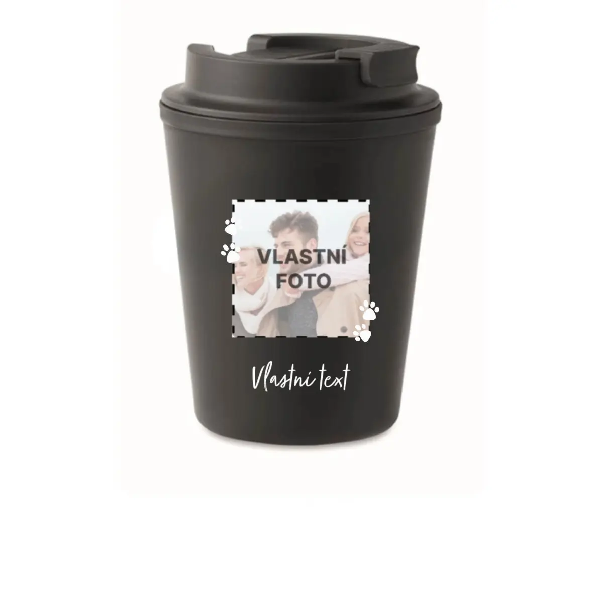 Personalizovaný cestovní termohrnek s fotkou mazlíčka a textem