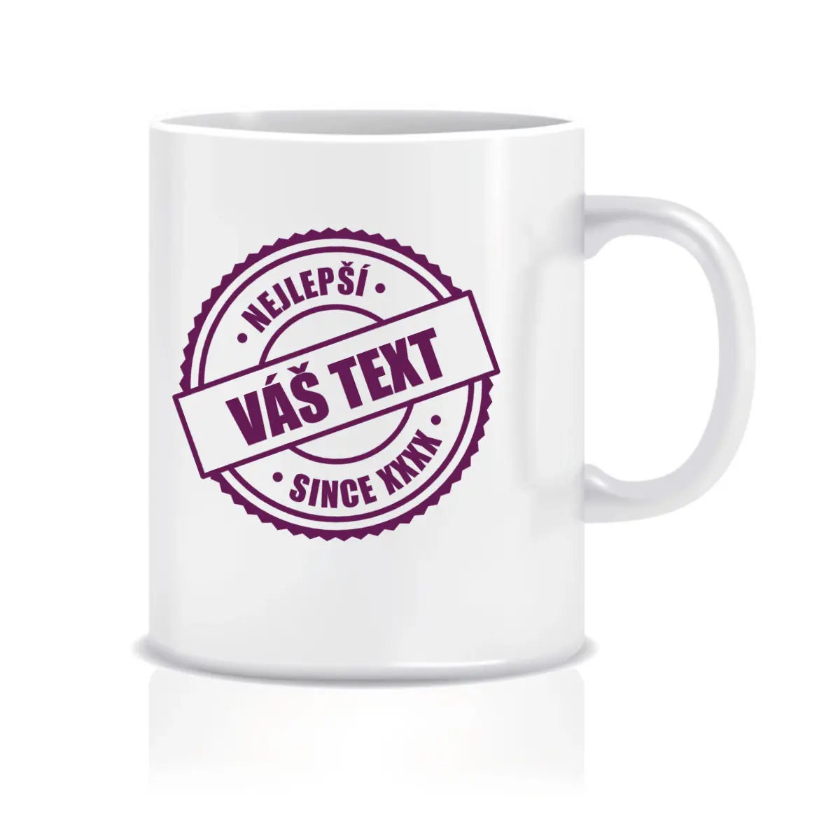 Personalizovaný klasický bílý hrníček 300 ml - nejlepší xx SINCE xx