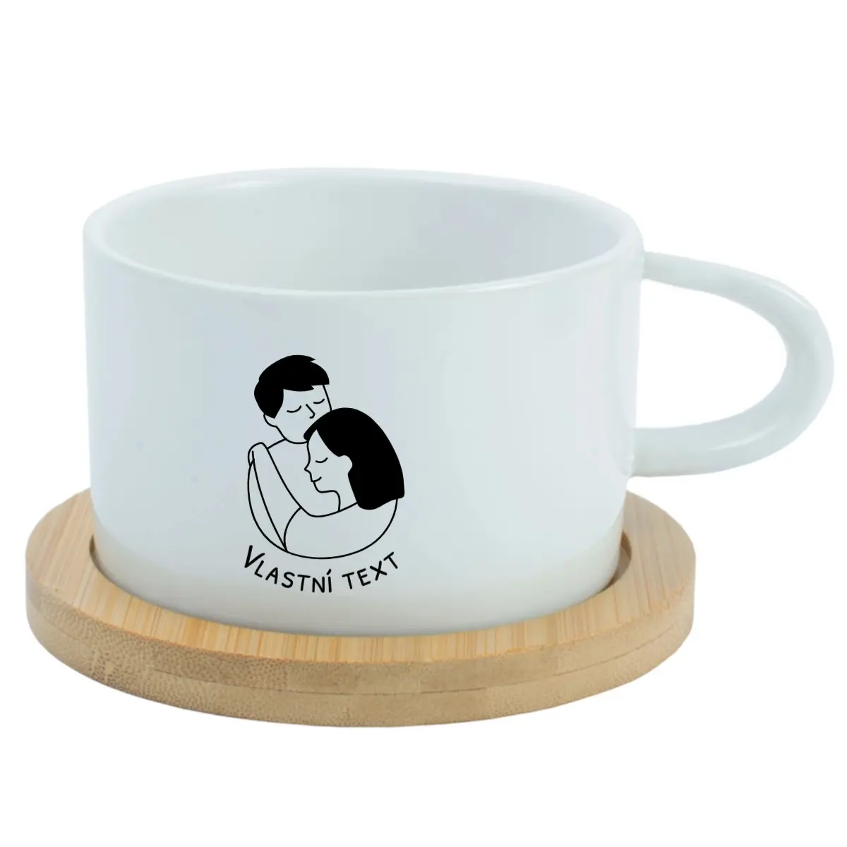 Personalizovaný keramický hrníček "MAKRONKA" - pár v objetí