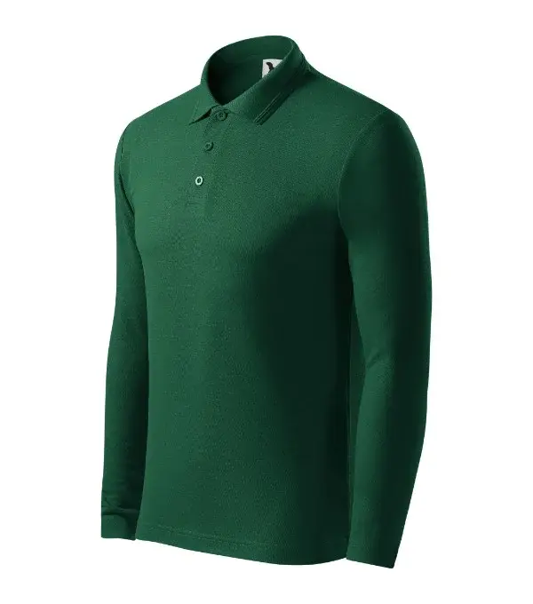 Pique Polo LS polokošile pánská dark green
