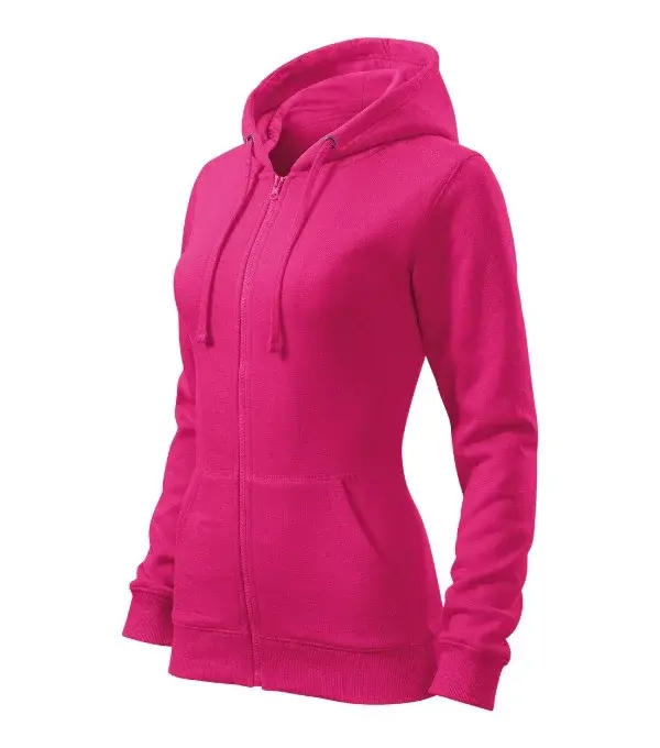 Trendy Zipper mikina dámská purpurová 2XL