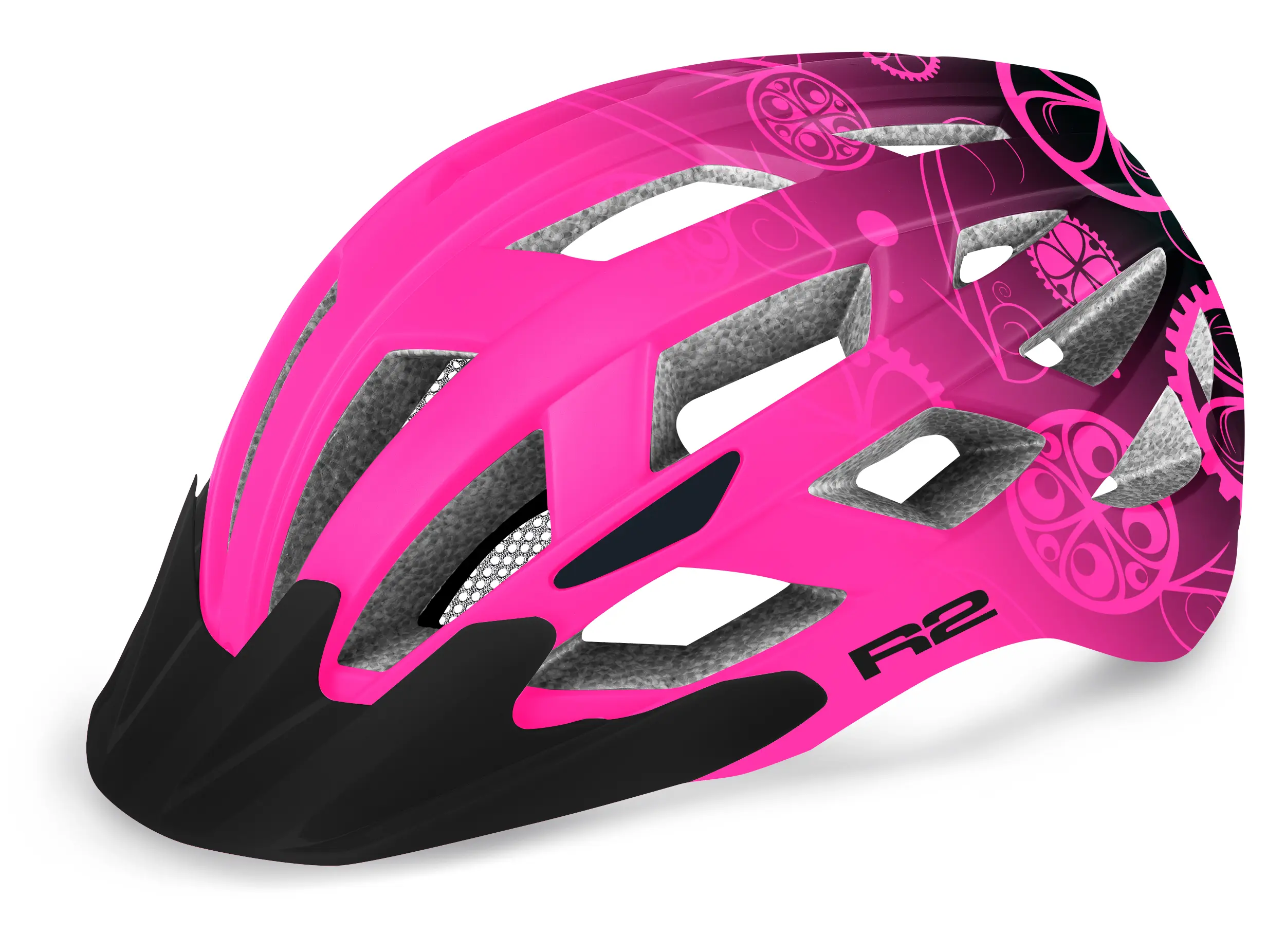 R2 bike přilba Lumen Junior S růžová/černá
