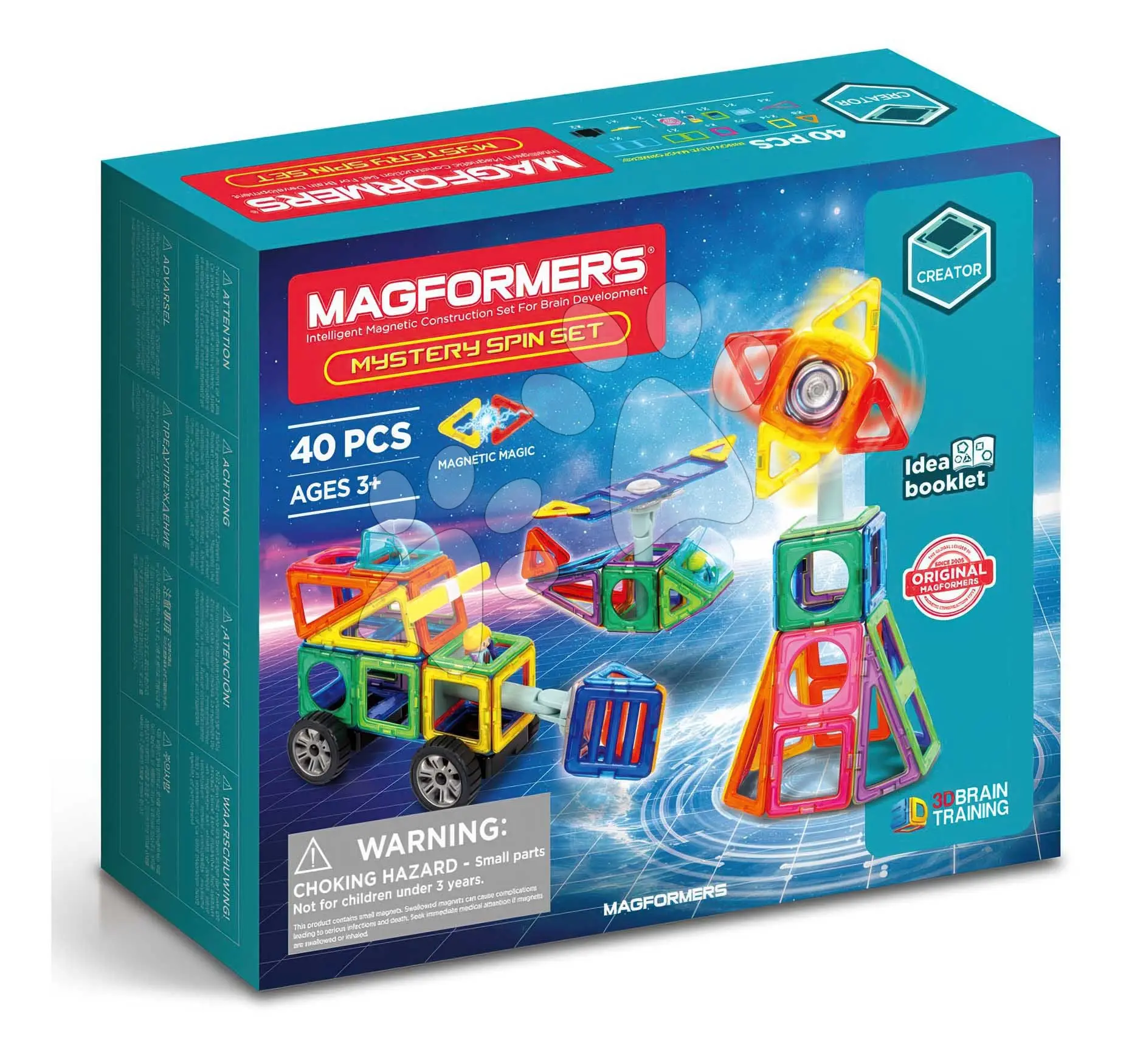 Stavebnice magnetická Mystery Spin Set Creator Magformers s otočným prvkům 40 dílů