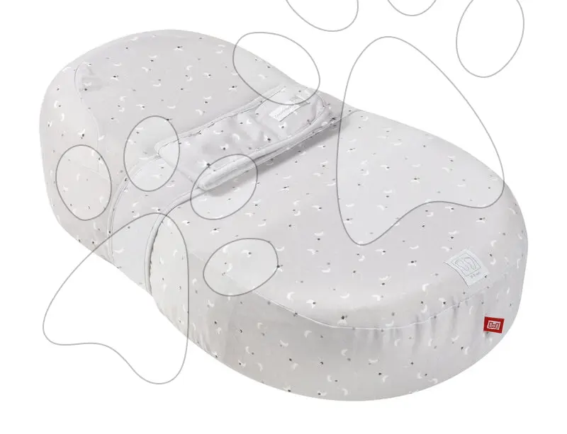 Hnízdo na spaní pro miminka Cocoonababy® 10° Jersey Moon & Stars Red Castle s napínací plachtou s jemným vzorem od 0-3 měs