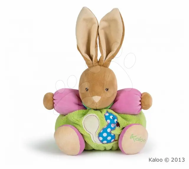 Kaloo plyšový králíček Colors-Chubby Rabbit Squirrel s chrastítkem 963252 zelený