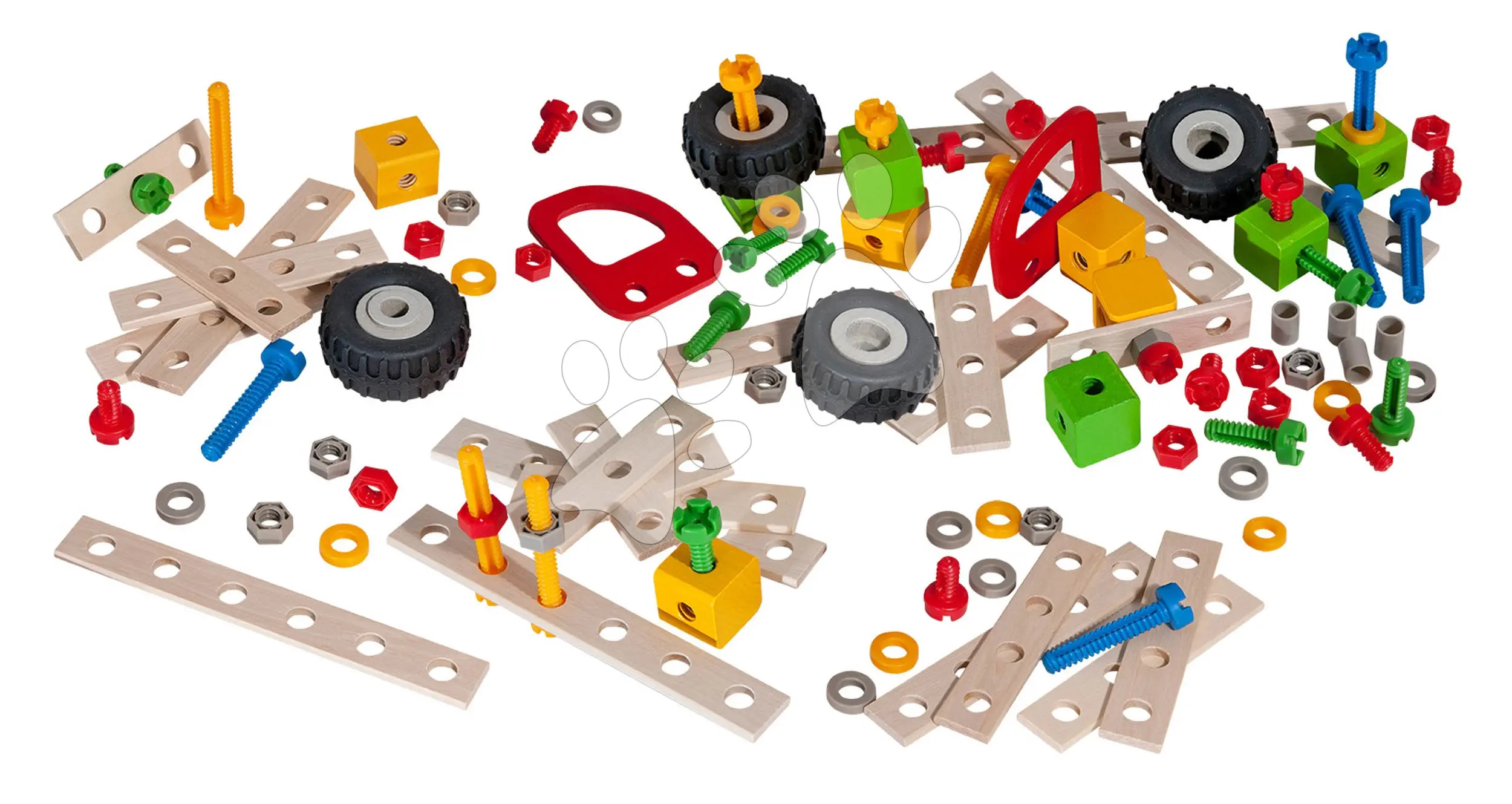 Dřevěná stavebnice Constructor Tuning Set 111 Eichhorn náhradní díly 111 dílů