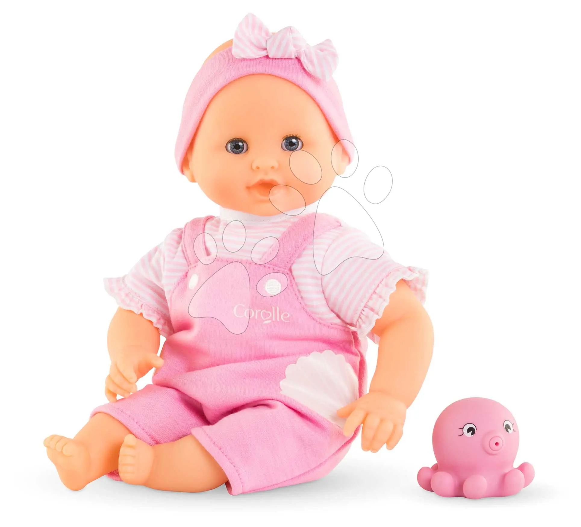 Panenka do vany Baby Bath Océane Mon Premiere Poupon Corolle s modrýma mrkacíma očima a chobotnicí 30 cm od 18 měsíců