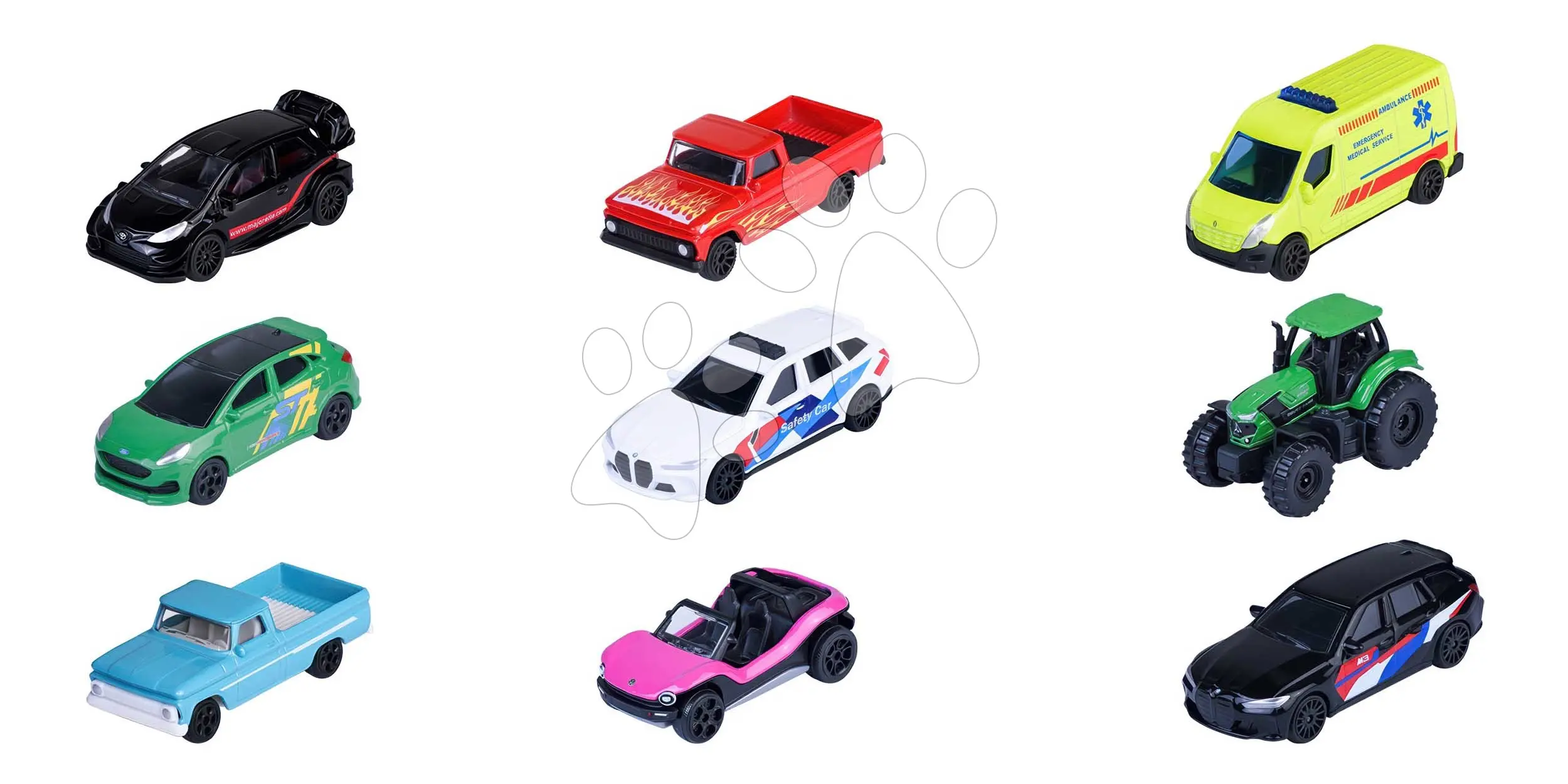 Autíčko Street Cars Assorted Majorette kovové 18 různých druhů délka 4 cm 1:64