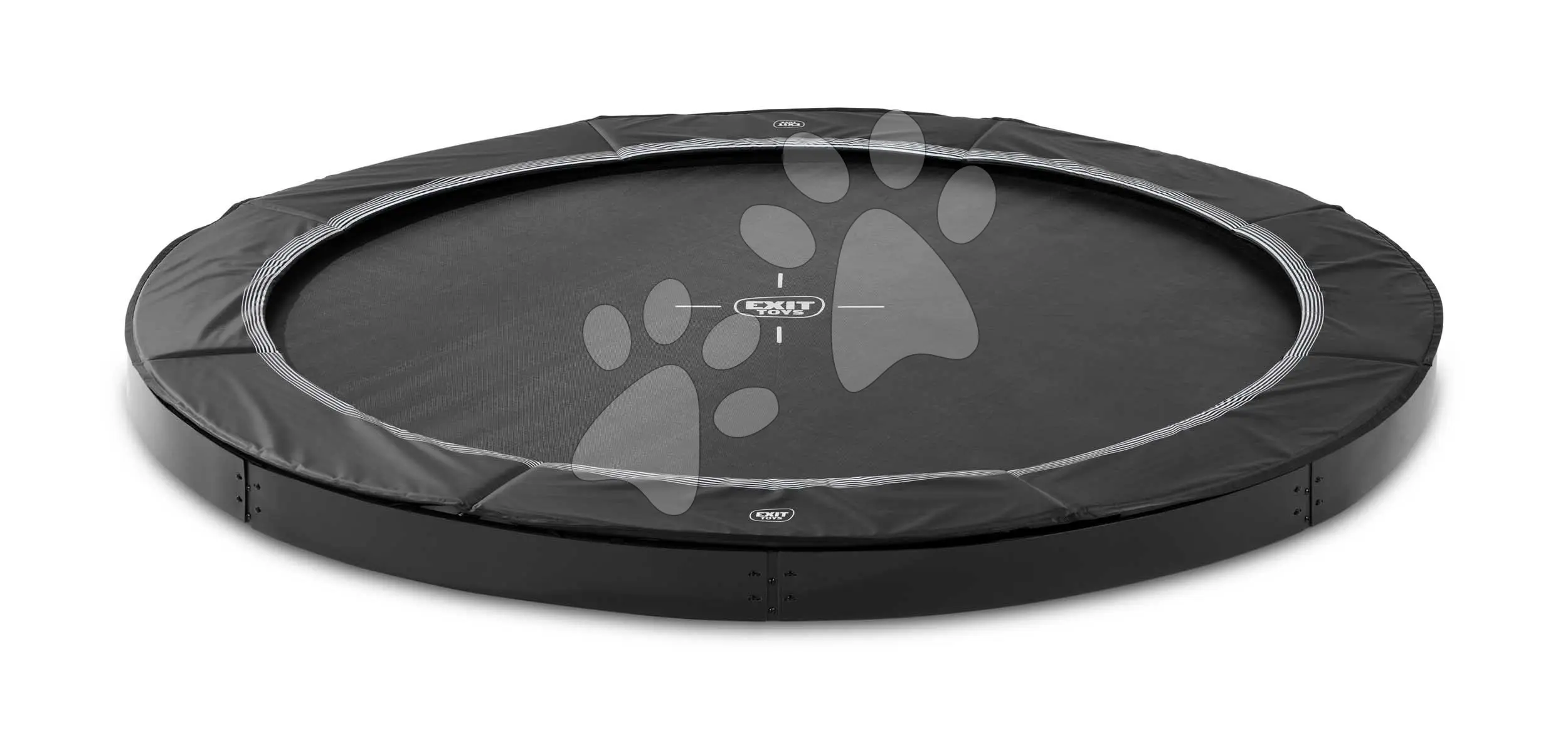 Trampolína Interra Ground Level Sports Trampoline Exit Toys přízemní 366 cm průměr s ventilačním systémem černá