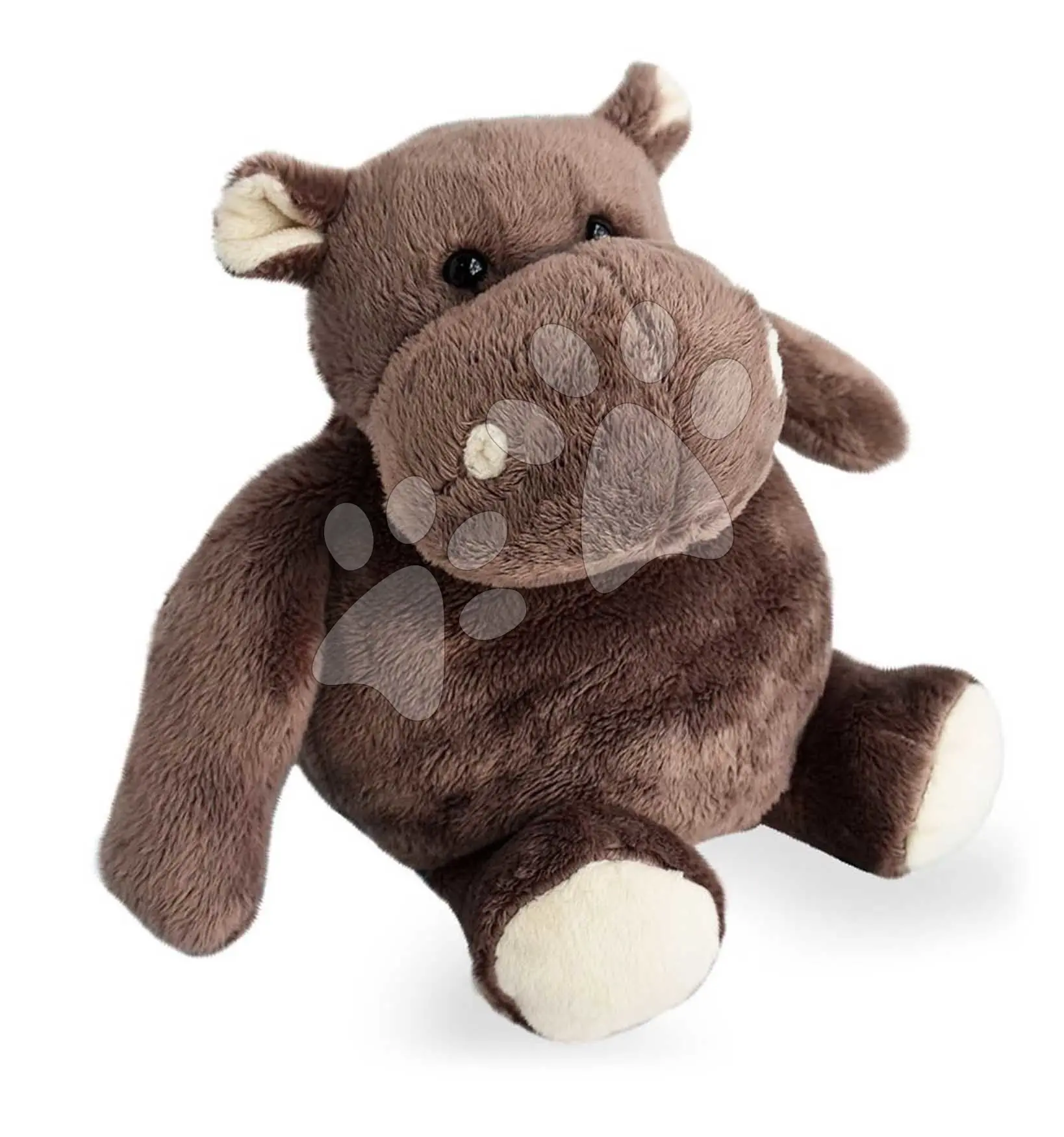 Plyšový hrošík Hippo Histoire d’ Ours v dárkovém balení hnědý 23 cm od 0 měsíců