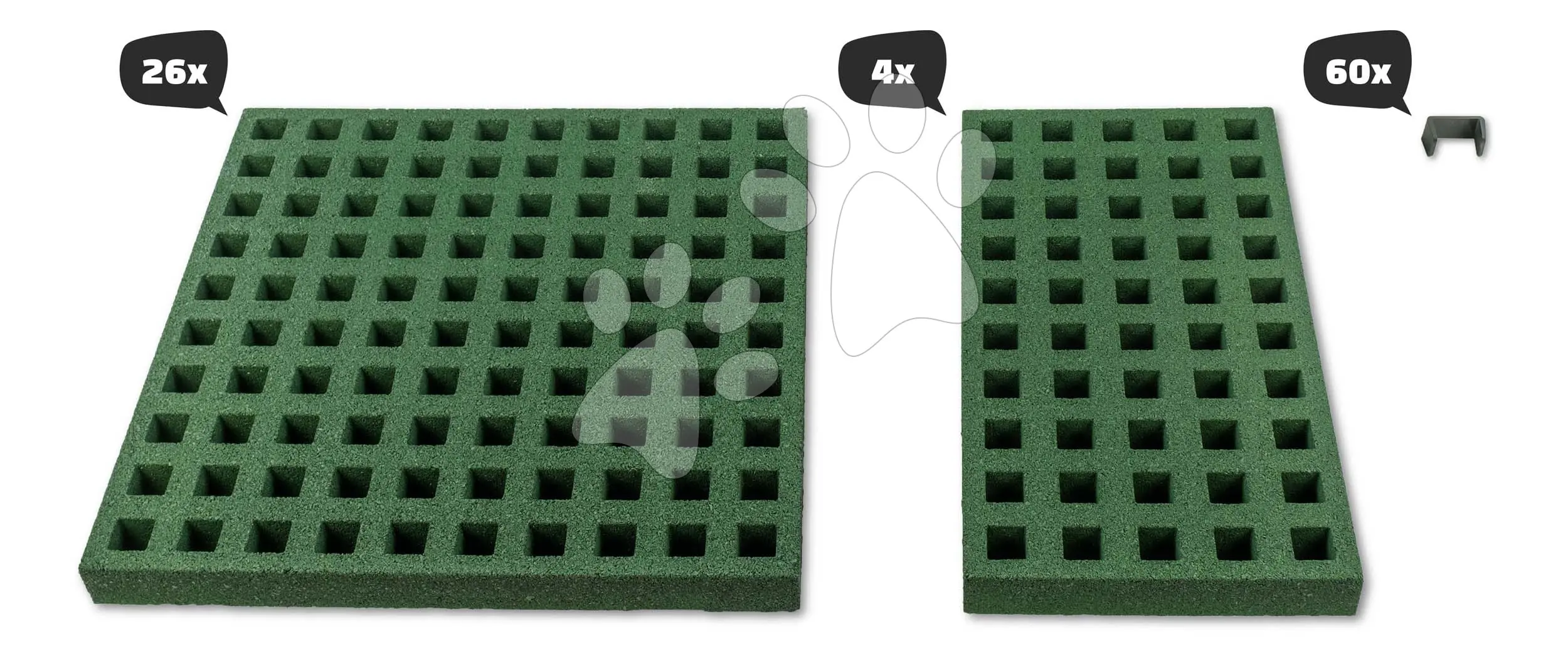 Dopadová plocha pro trampolínu o rozměrech 244*427 cm Feezone Safety Tiles Exit Toys zatravňovací protiskluzová