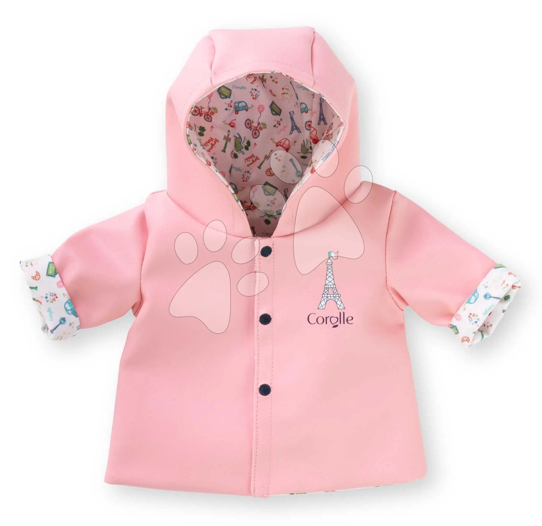 Pláštěnka pro panenku Reversible Rain Coat A Weekend in Paris Mon Premier Poupon Corolle pro 30 cm velkou panenku od 18 měsíců