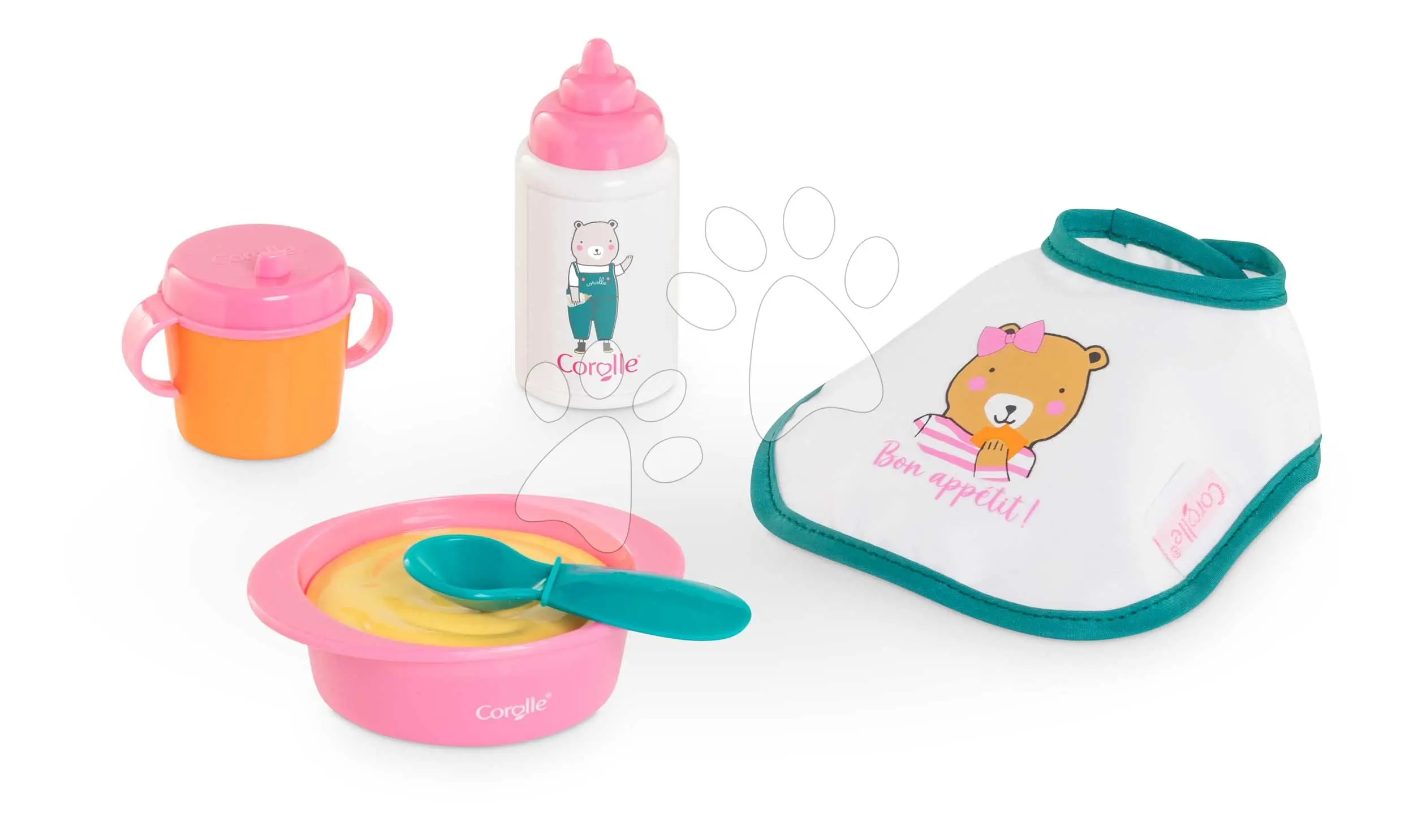 Souprava na oběd pro panenku Small Mealtime Set Corolle pro panenku 30 cm 5 doplňků od 18 měs