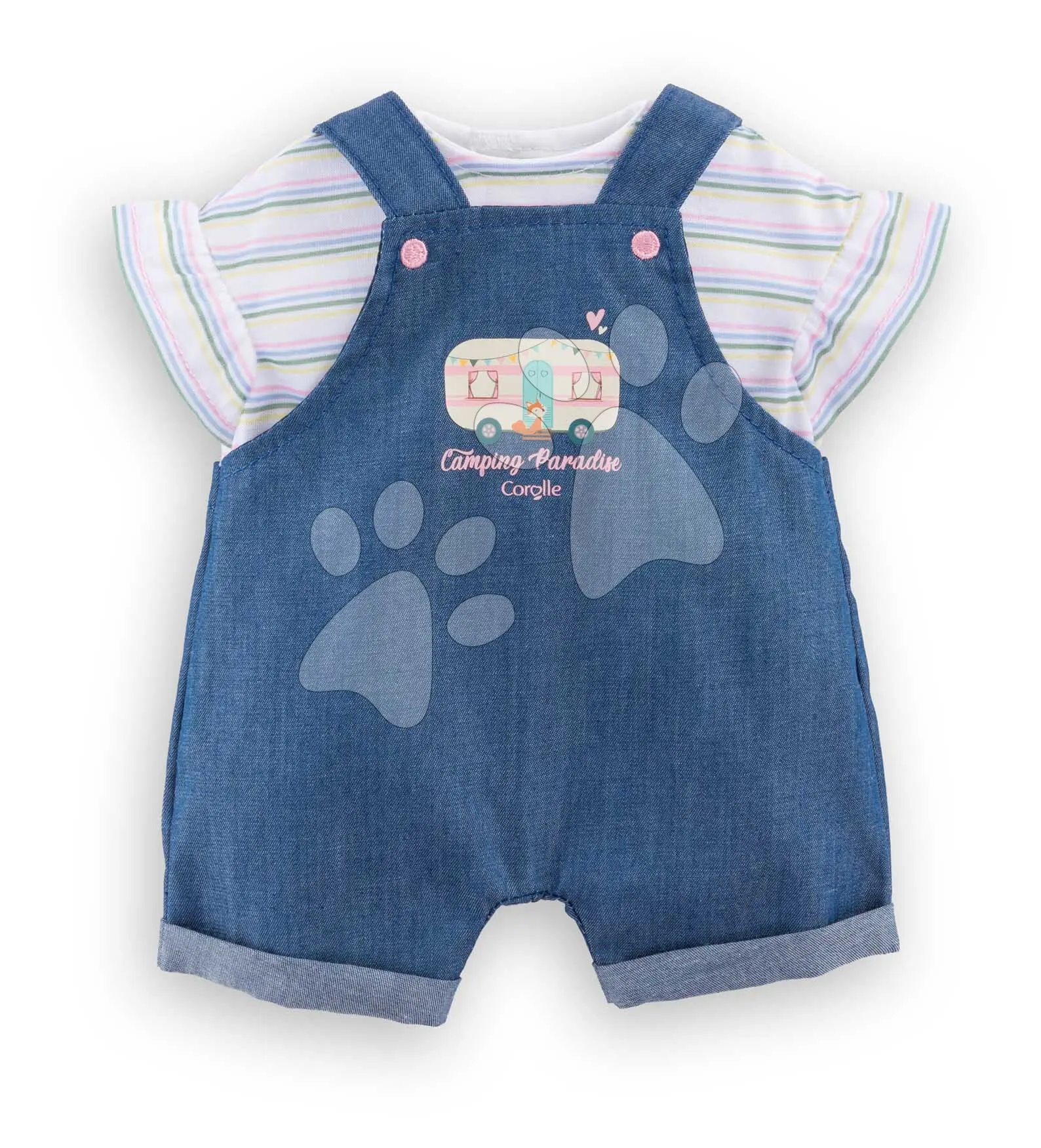 Overal a tričko pro panenku Romper & T-Shirt Little Explorer Mon Premier Poupon Corolle pro panenku 30 cm od 18 měsíců