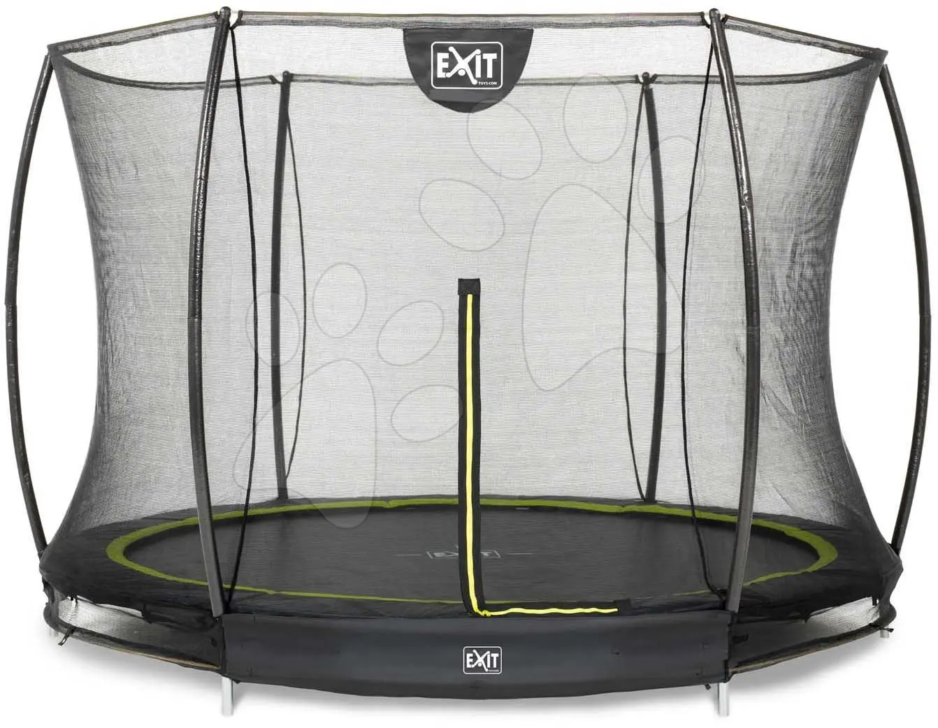 Trampolína s ochrannou sítí Silhouette Ground Exit Toys přízemní průměr 244 cm černá