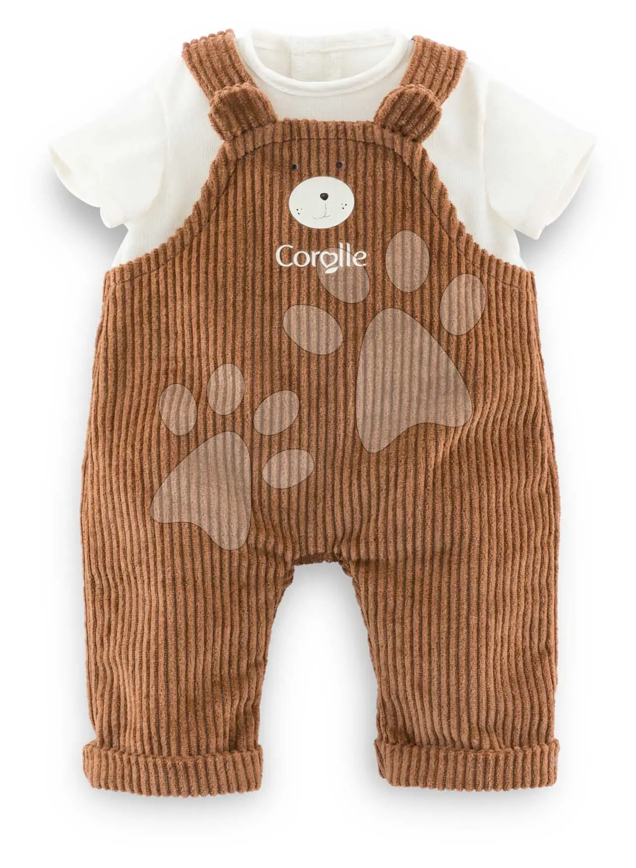 Overal a tričko pro panenku Bear Overalls & T-Shirt Little Explorer Mon Grand Poupon Corolle pro panenku 36 cm od 24 měsíců