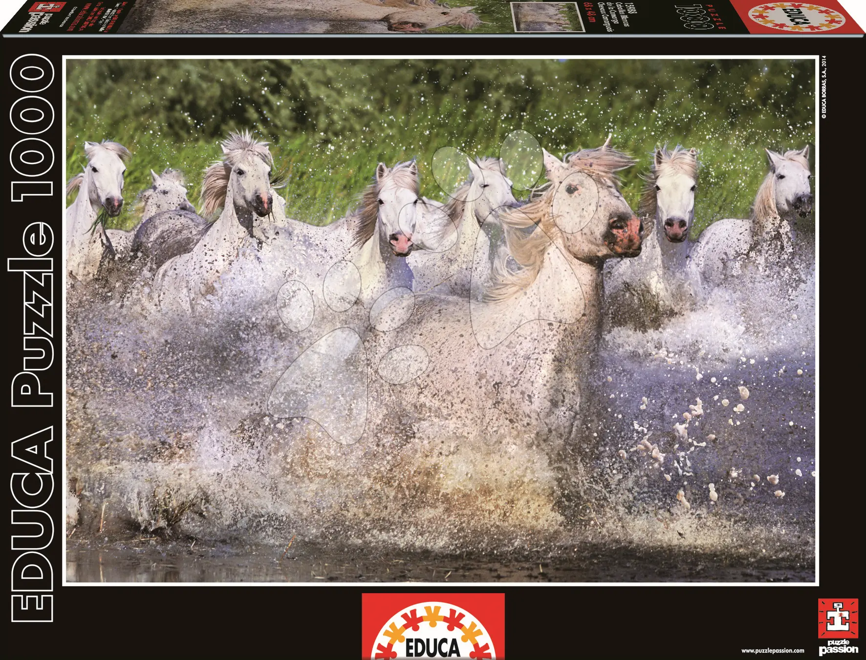 Educa Puzzle Genuine White Camargue Horses 1000 dílků 15988 barevné