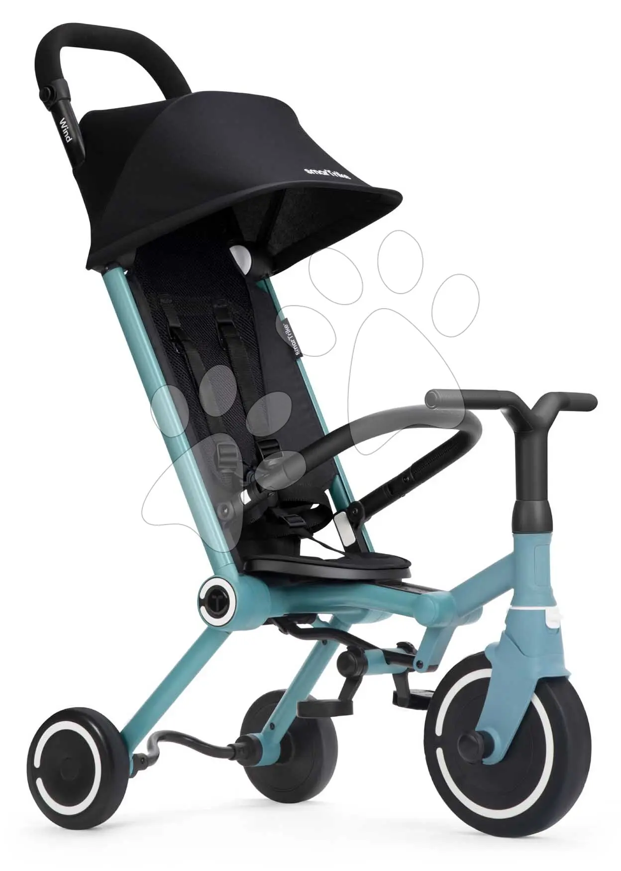 Trojkolka a kočárek skládací Wind Aqua 4v1 smarTrike ultralehká s ovládáním TouchSteering a brzdou, rozšiřitelná od 9 měsíců