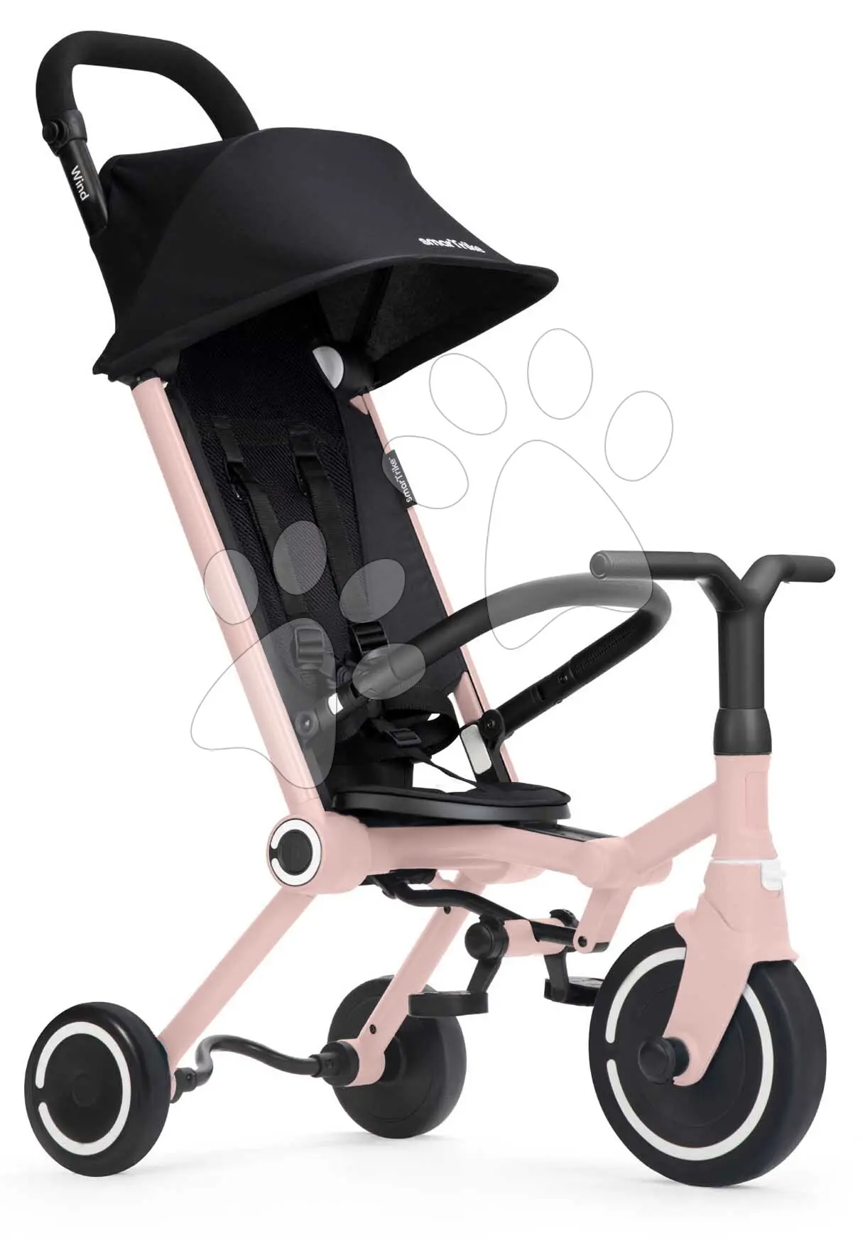 Trojkolka a kočárek skládací Wind Blush 4v1 smarTrike ultralehká s ovládáním TouchSteering a brzdou, rozšiřitelná od 9 měsíců
