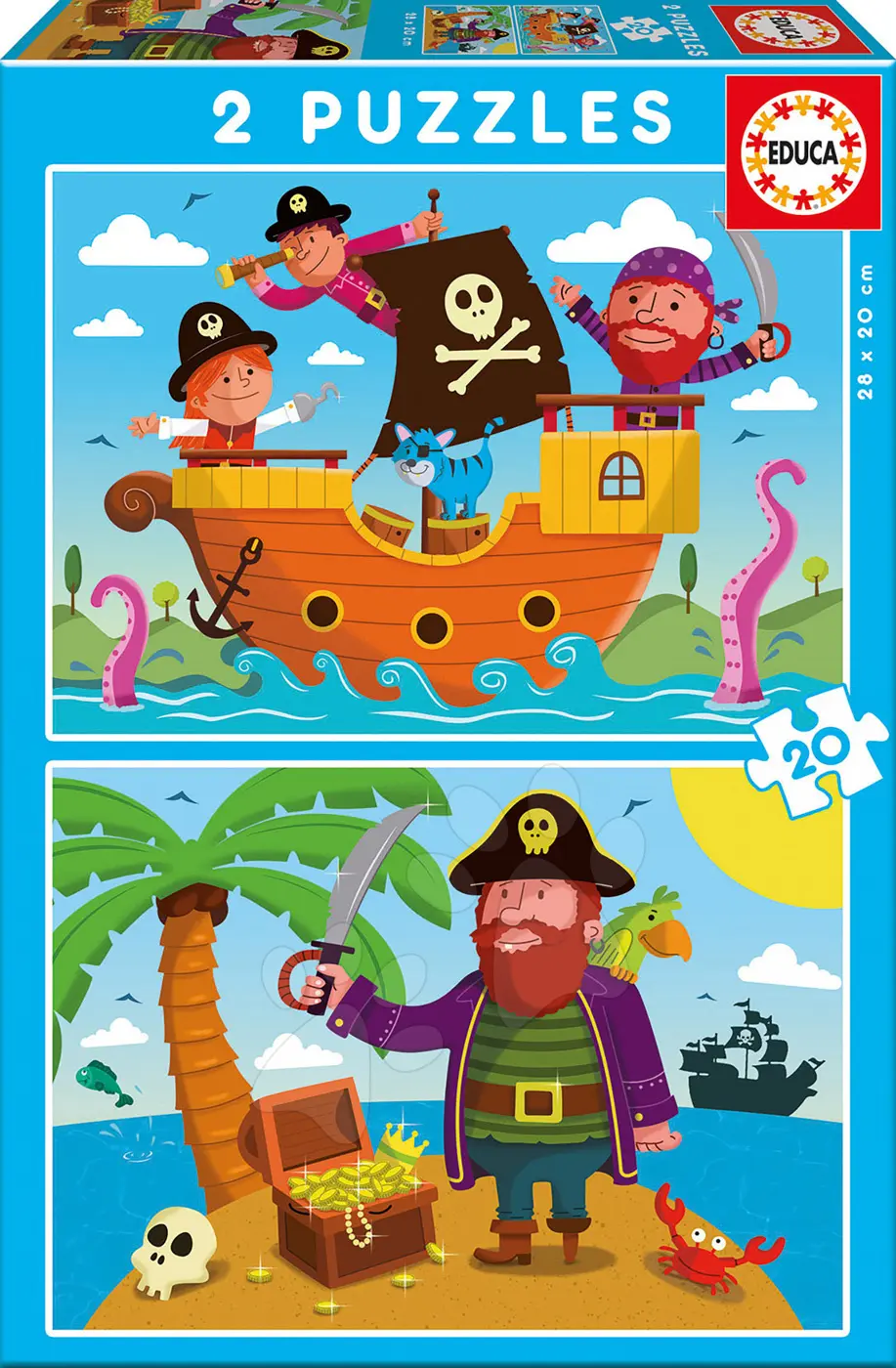Educa dětské puzzle Piráti 2x20 dílů 17149