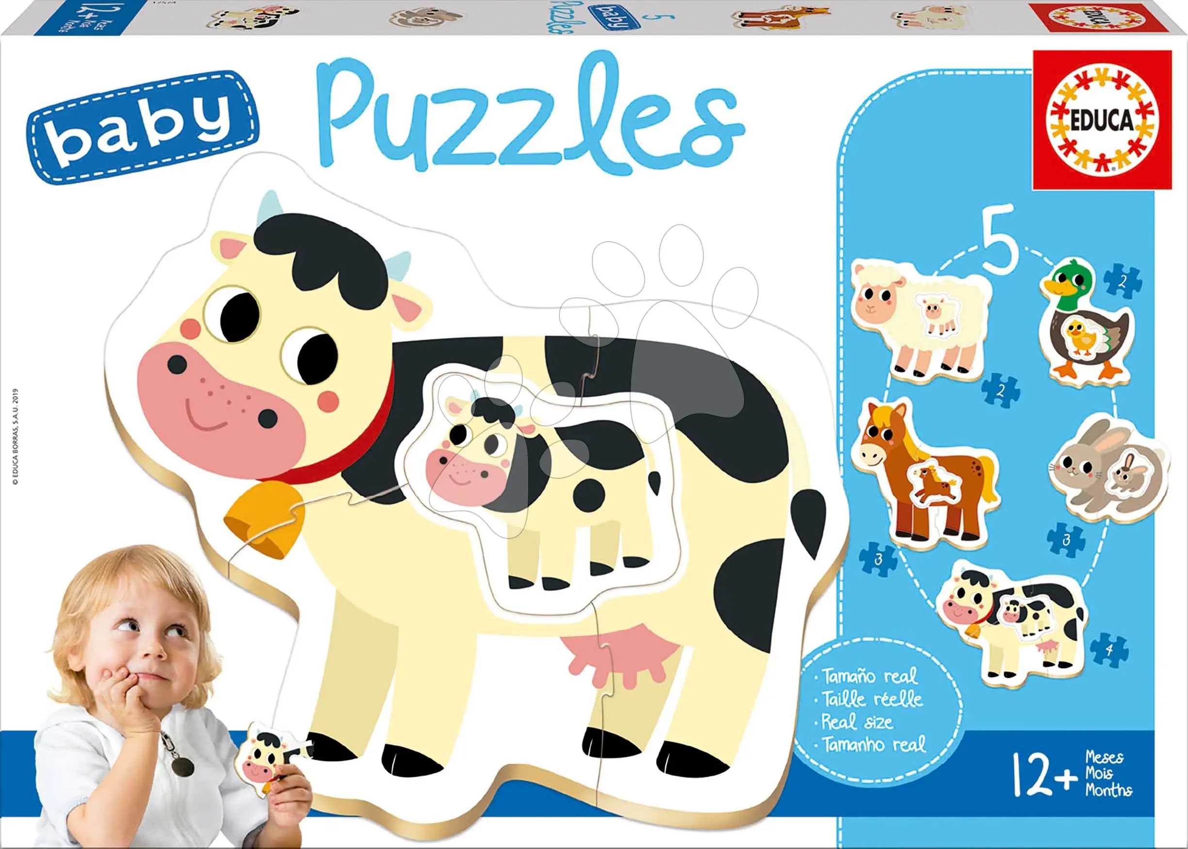 Educa puzzle pro nejmenší Baby 5 – Zvířátka se zajíčkem 17574