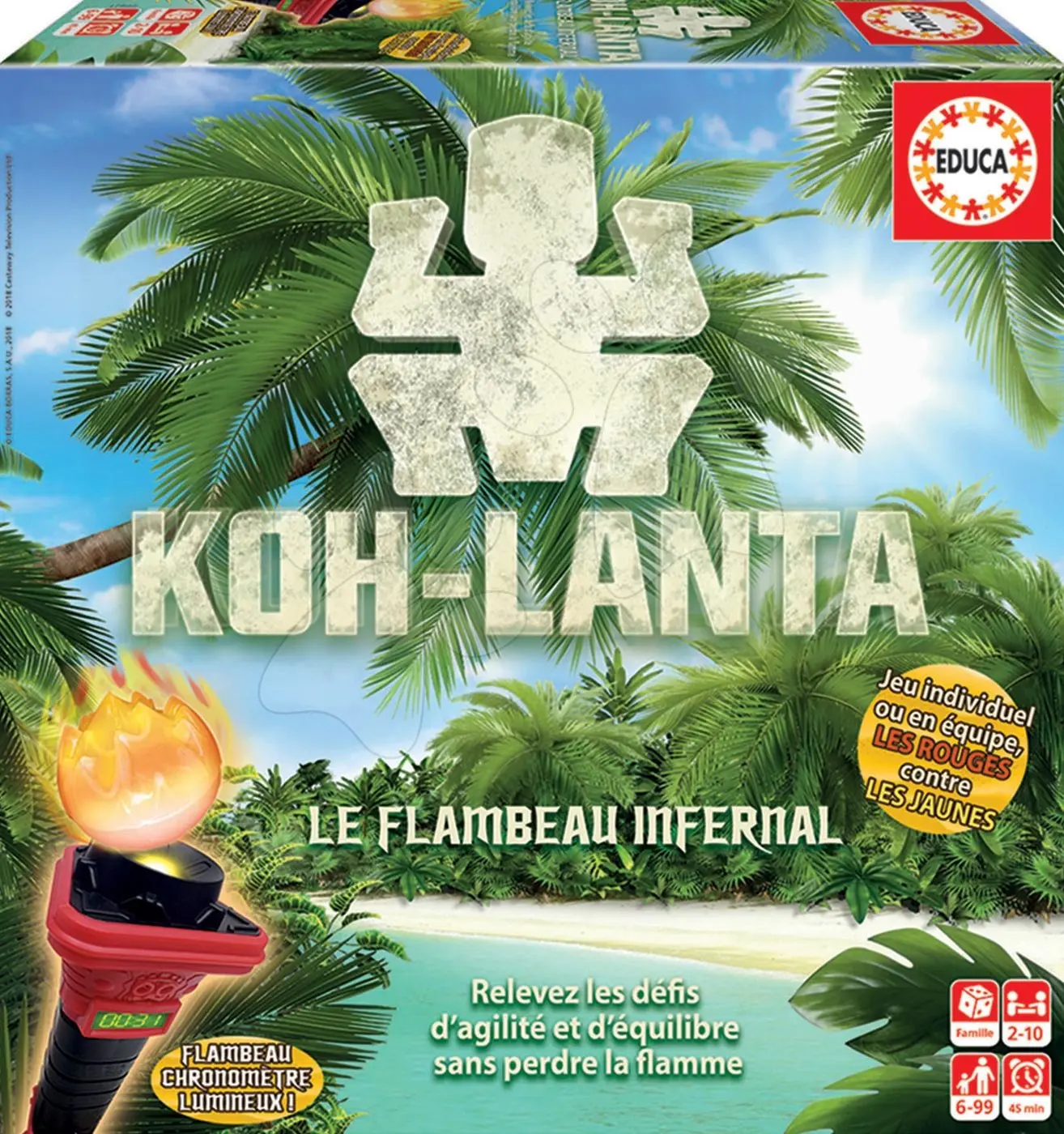 Společenská hra Koh Lanta Thajský tajemný ostrov Educa pro 2–4 hráče, francouzsky od 6-99 let