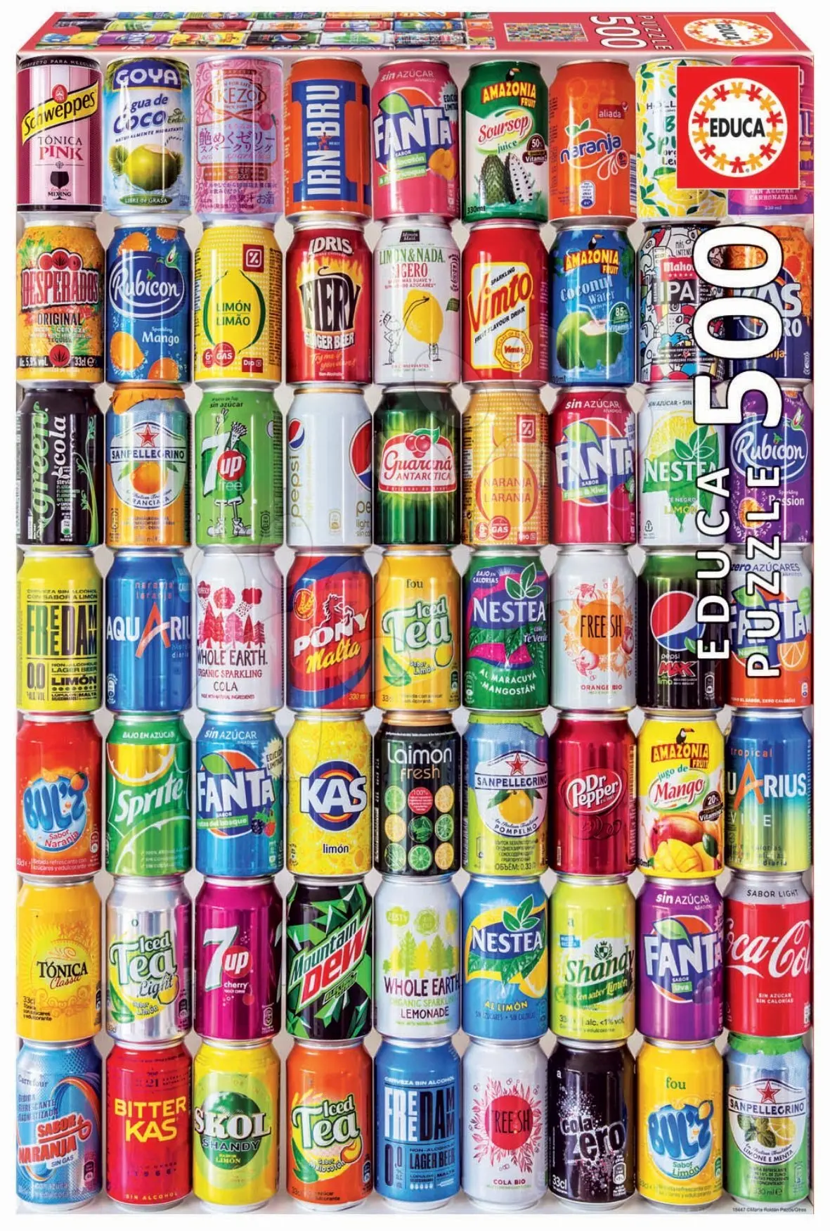Puzzle Soft Cans Educa 500 dílků a Fix lepidlo od 11 let