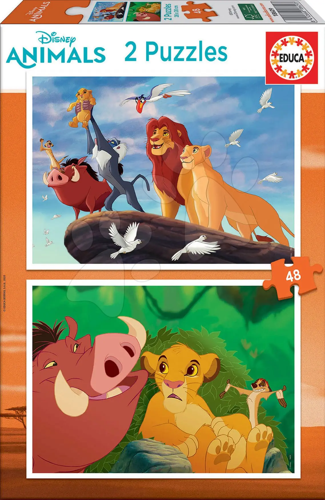 Puzzle The Lion King Disney Educa 2 x 48 dílků od 4 let